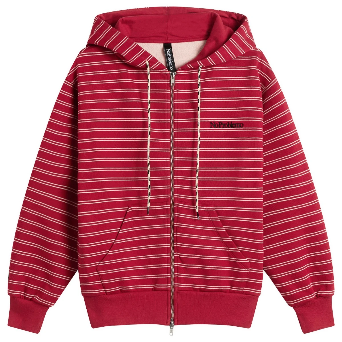 No Problemo Mini Problemo Stripe Zip Hoodie