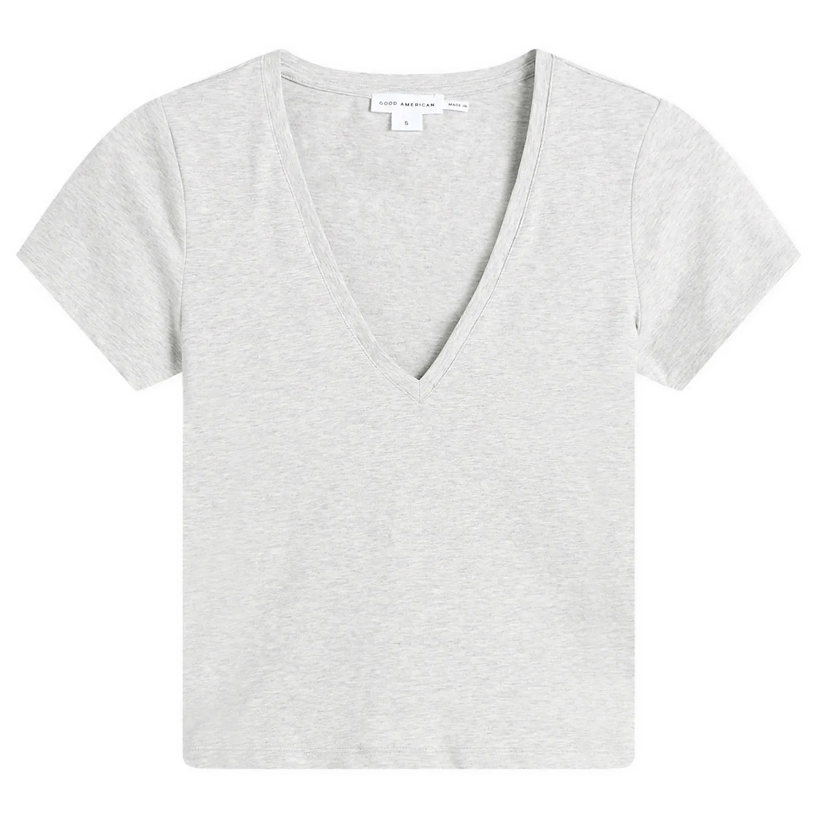 Good American Super Stretch V-Neck Baby T-Shirt