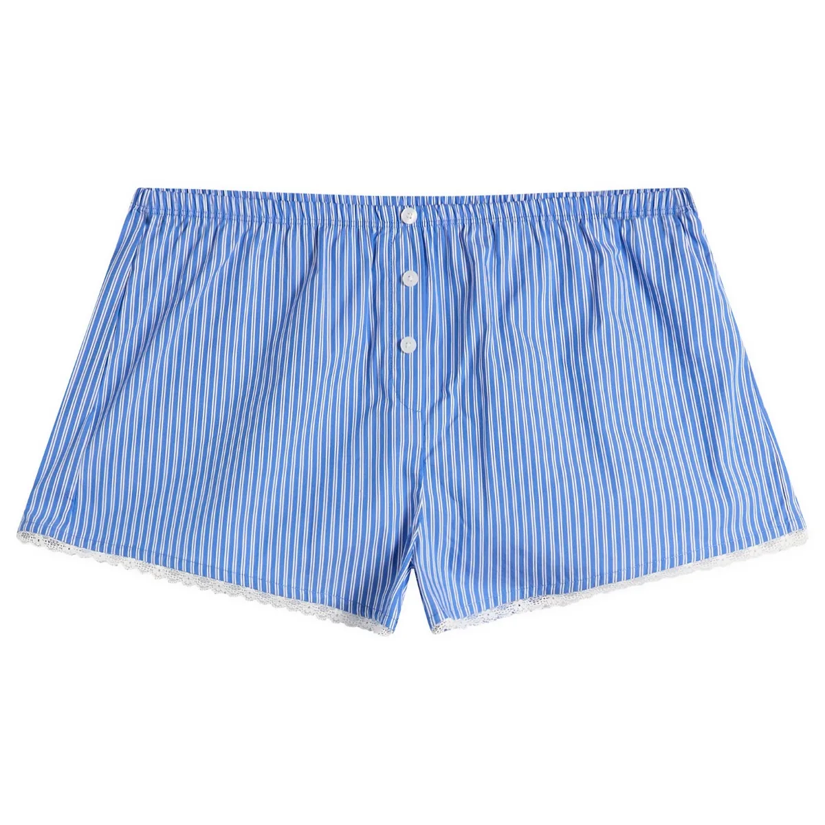 Good American Poplin Lace Trimmed Boxer Shorts