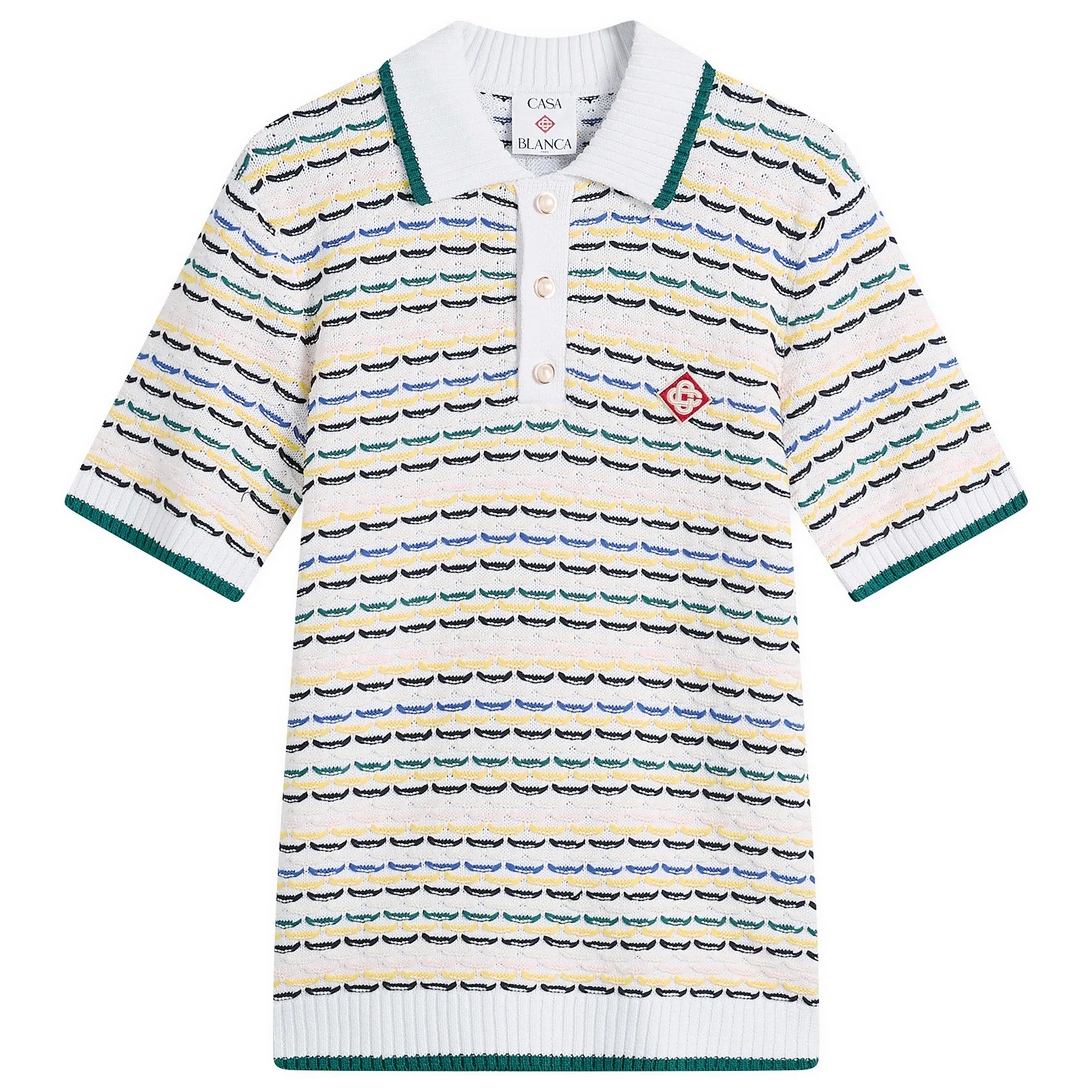 Casablanca Tuck Stitch Polo Shirt