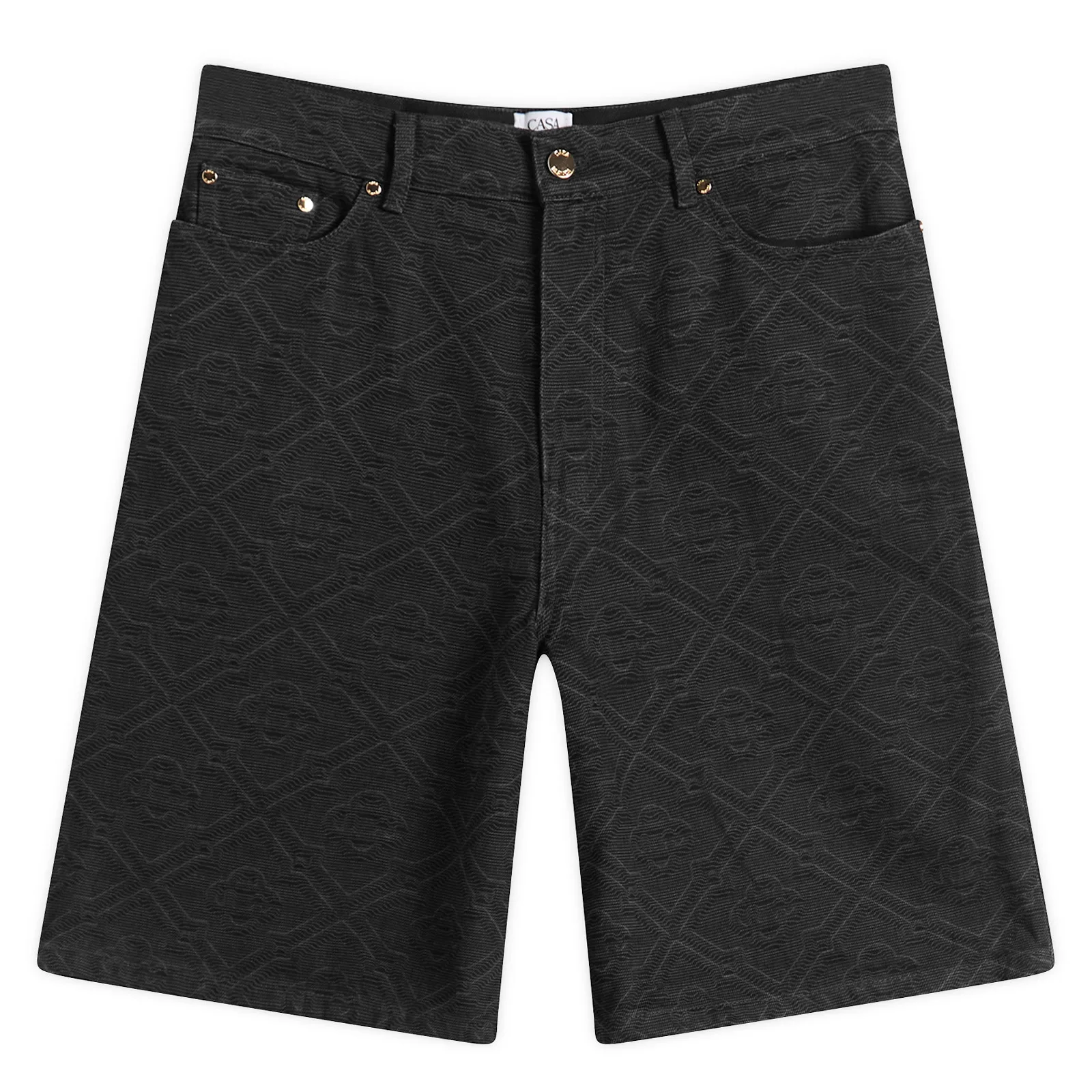 Casablanca Laser Monogram Denim Shorts
