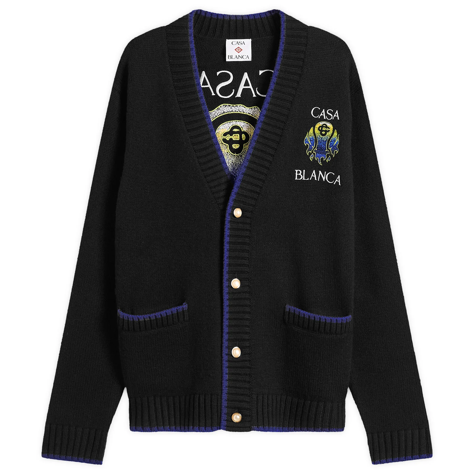 Casablanca Flaming Tennis Ball Cardigan