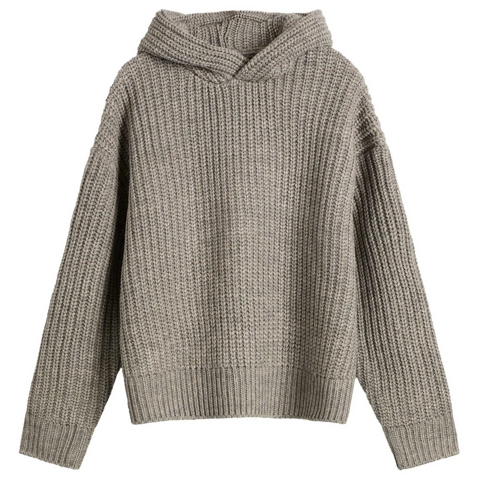 MKI Chunky Rib Knit Hoodie