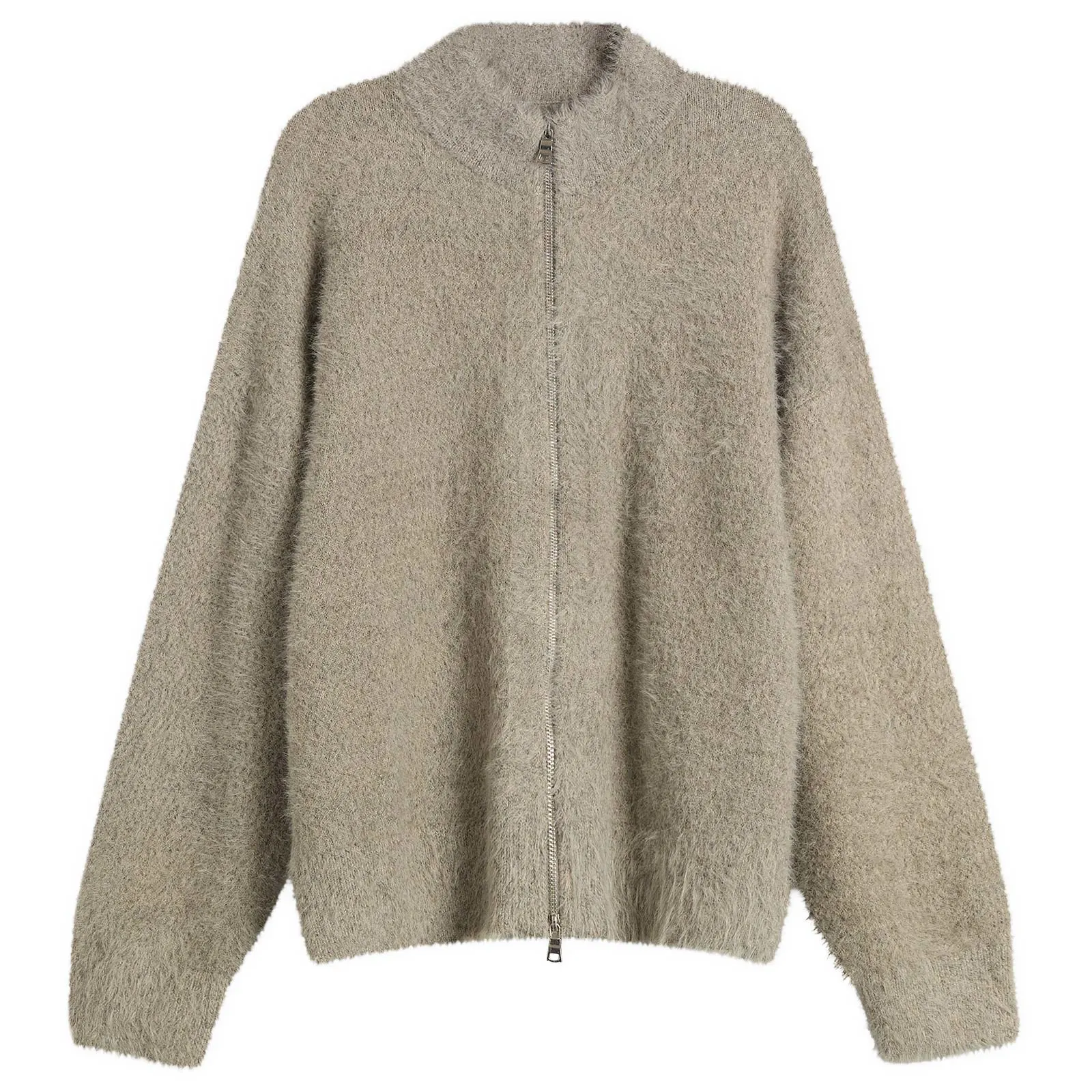 MKI Faux Alpaca Knit Track Jacket