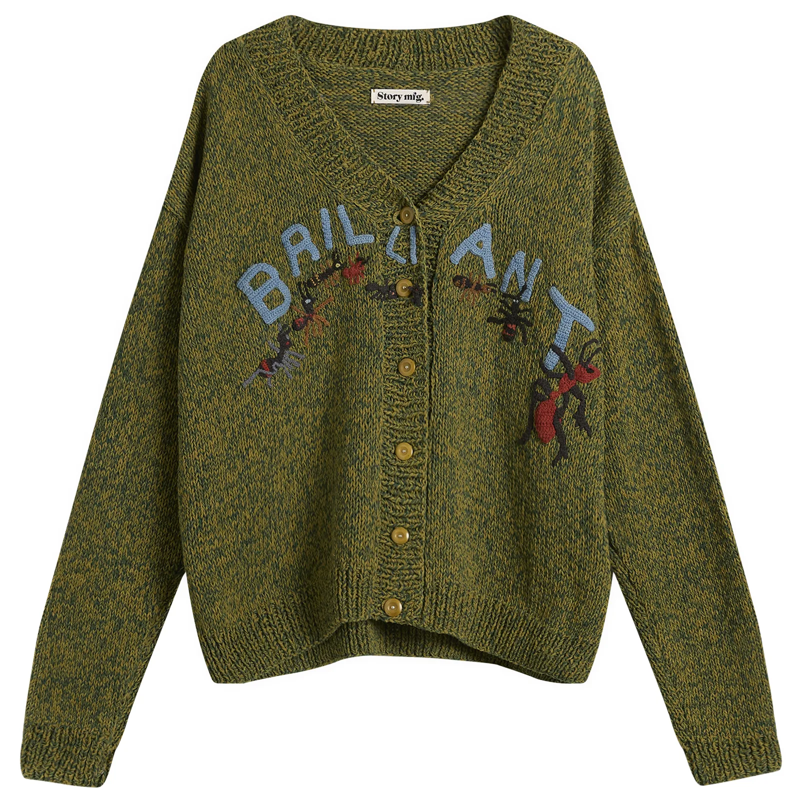 Story mfg. Hand Knit Brill-I-Ant Bulb Cardigan