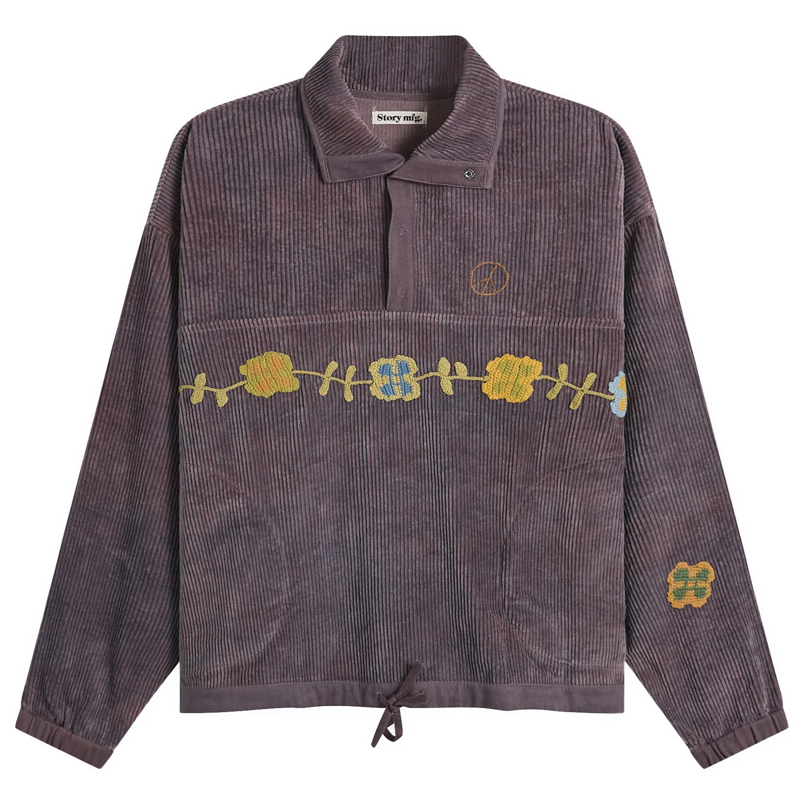 Story mfg. Hand Crochet Purple Corduroy Polite Jumper