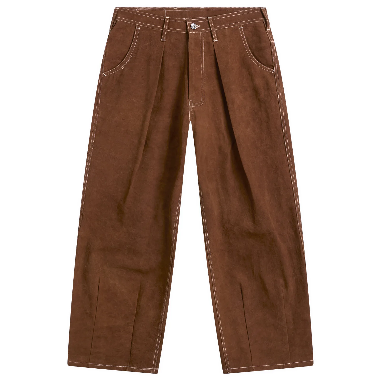 Story mfg. Canvas Brown Wonky-Wear Lush Pants