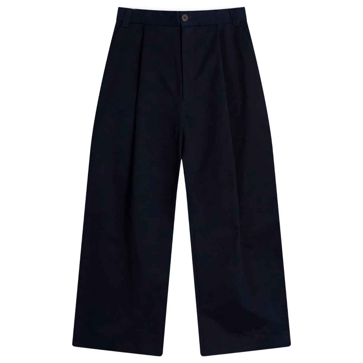 Studio Nicholson Sorte Peached Cotton Pleat Volume Pant