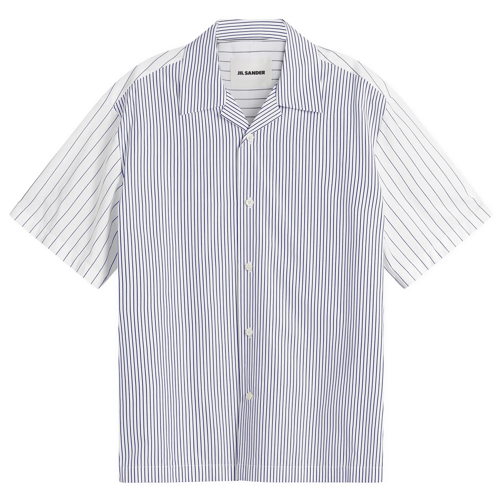 Jil Sander Boxy Fit Short Sleeve Shirt Stripe Shirt