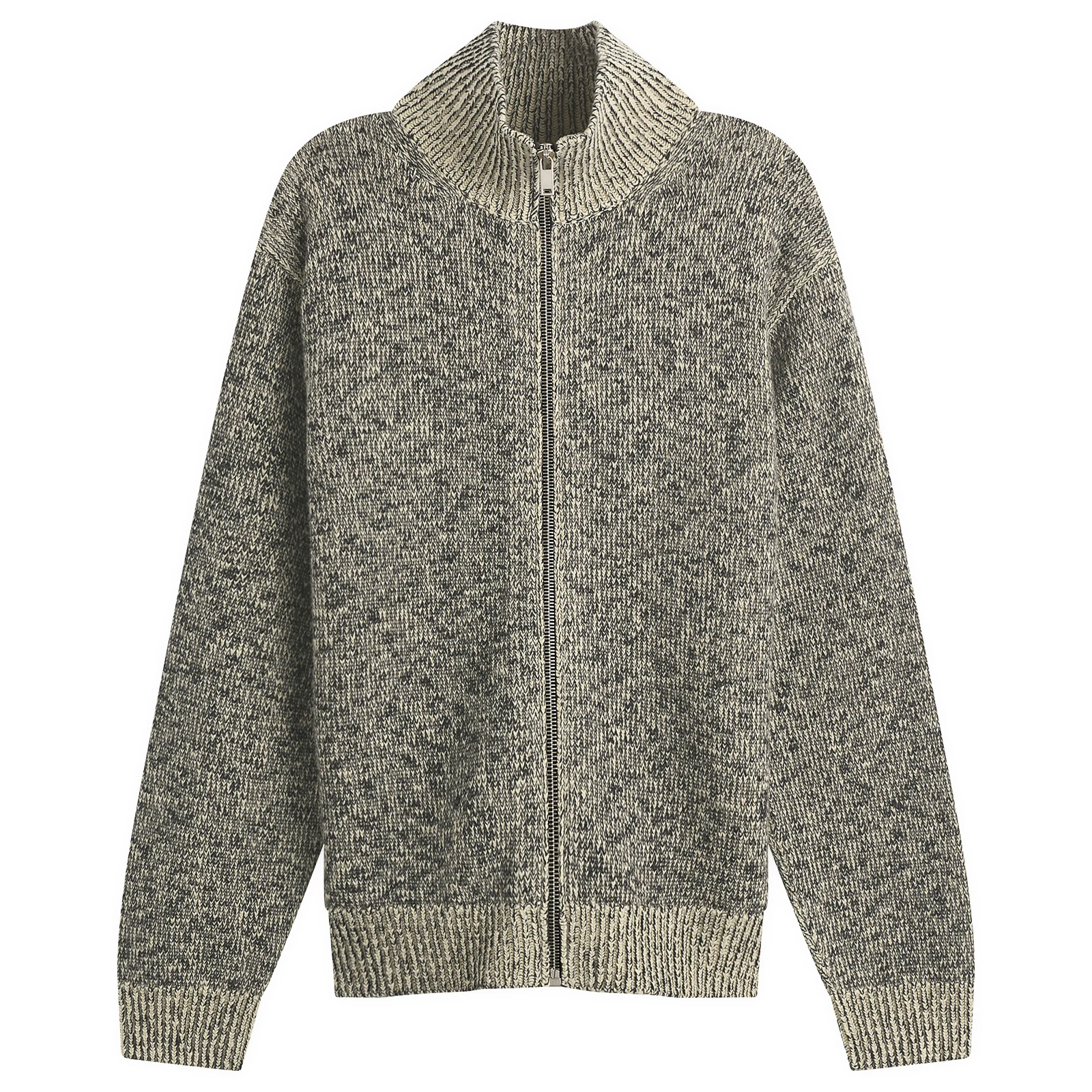 Jil Sander Speckled Mouline Zip Up Jumper