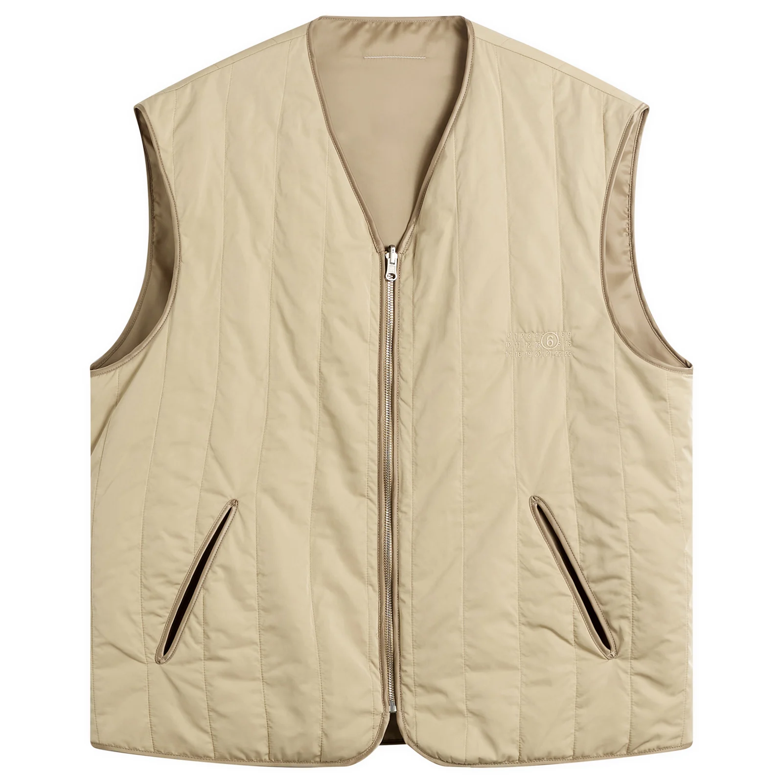 MM6 Maison Margiela Light Padded Collarless Gilet