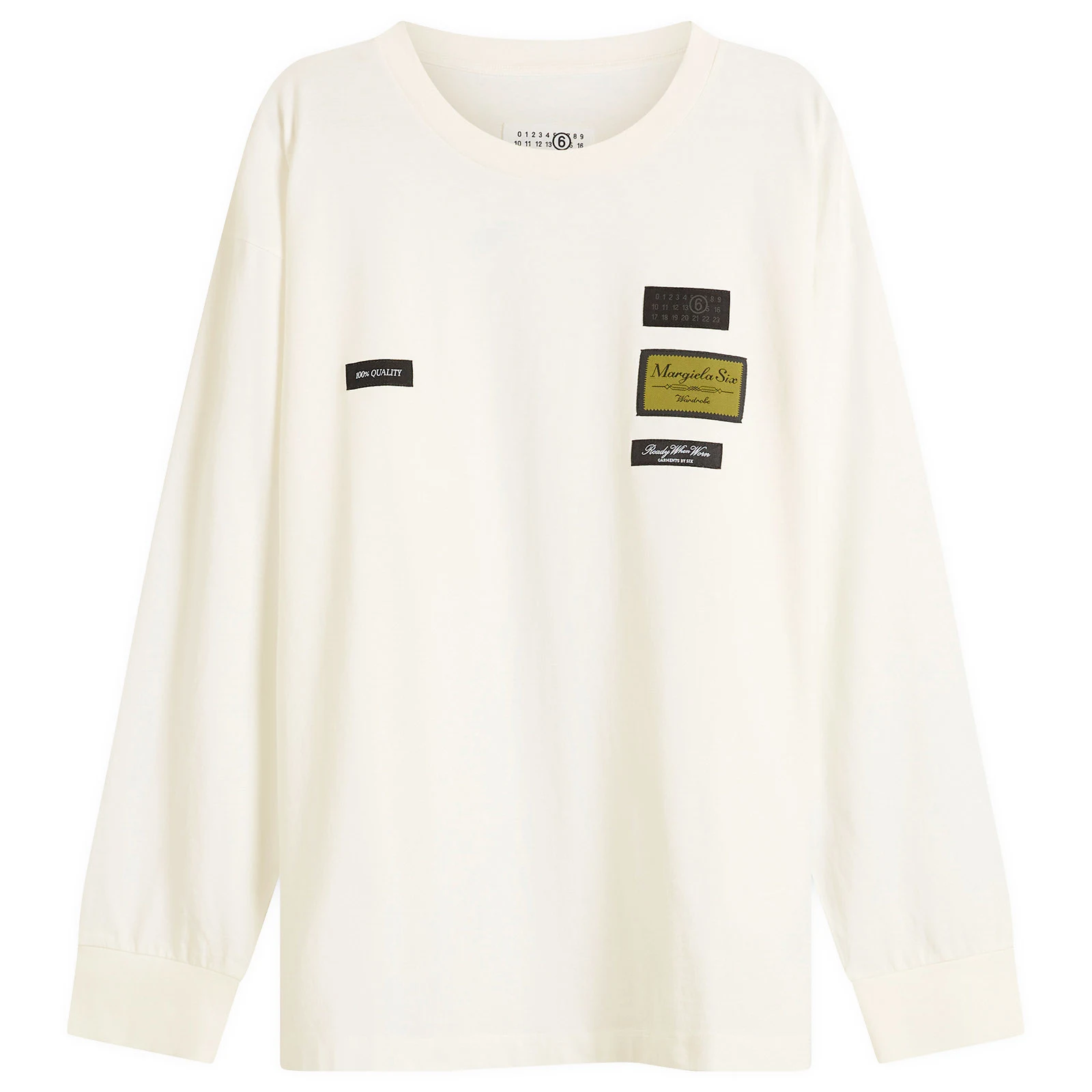 MM6 Maison Margiela Tailored Labels Long Sleeve T-Shirt