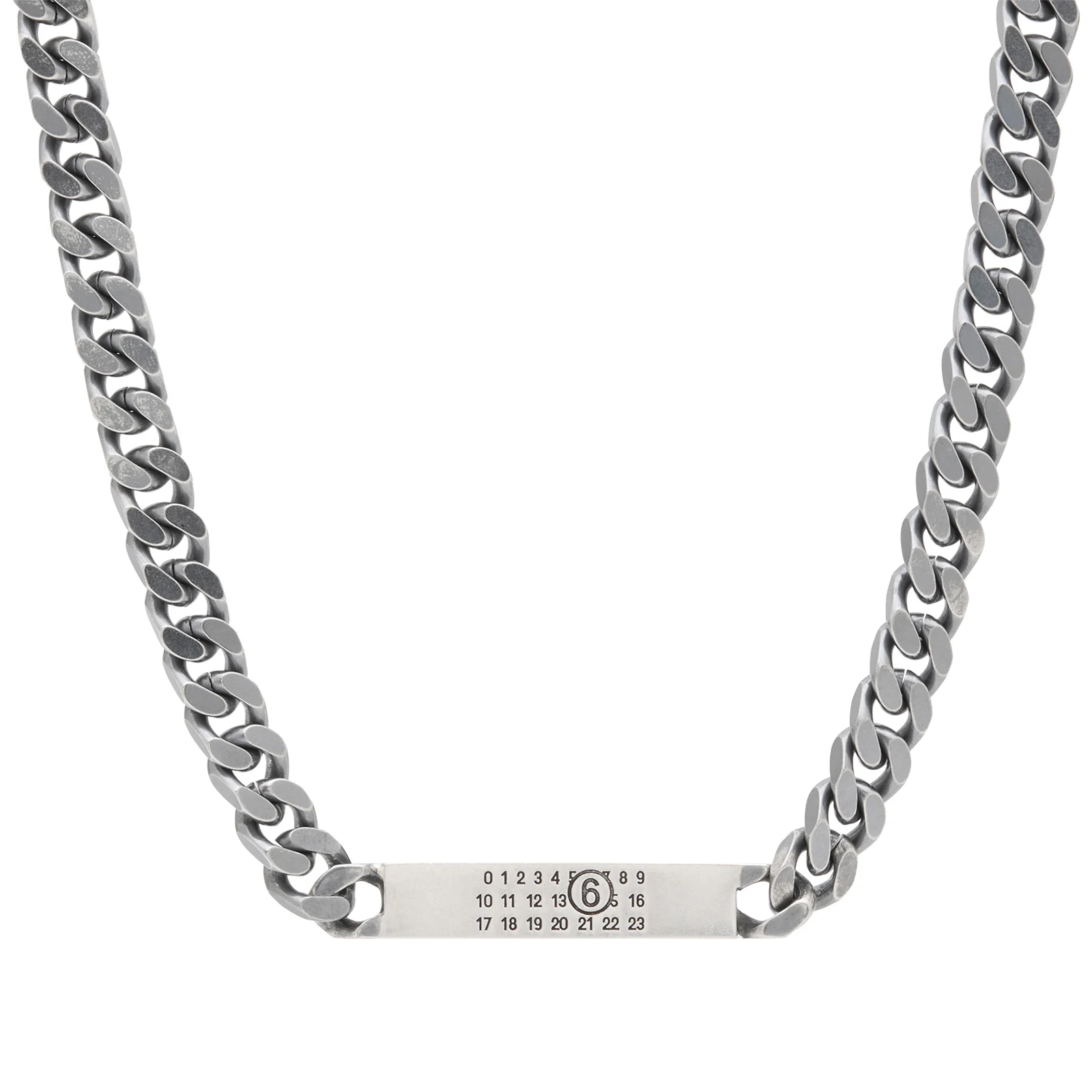 MM6 Maison Margiela ID Tag Curb Necklace