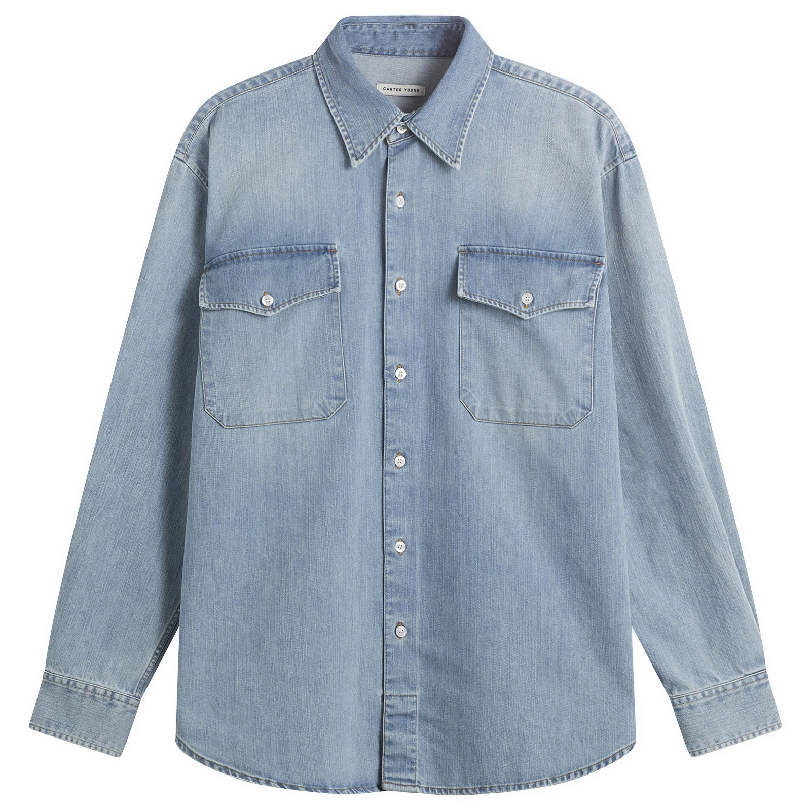 Carter Young Washed Denim Utility Hugo Shirt