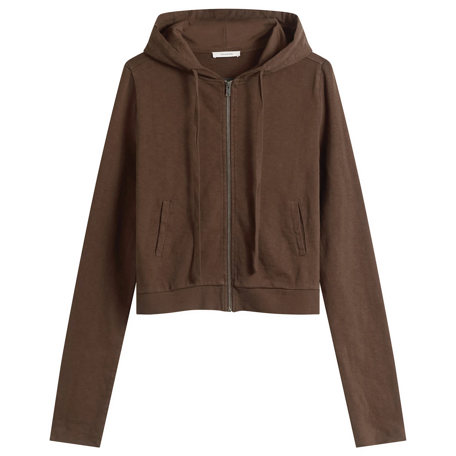 Entire Studios Lightweight Crop Zip-Up Hoodie