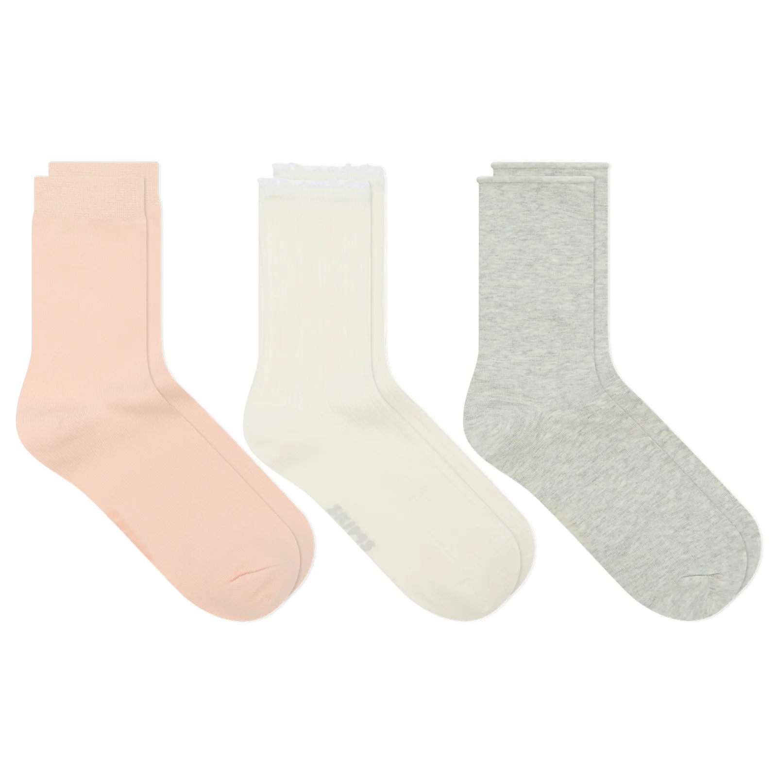 SKIMS Textured Sock 3-Pack