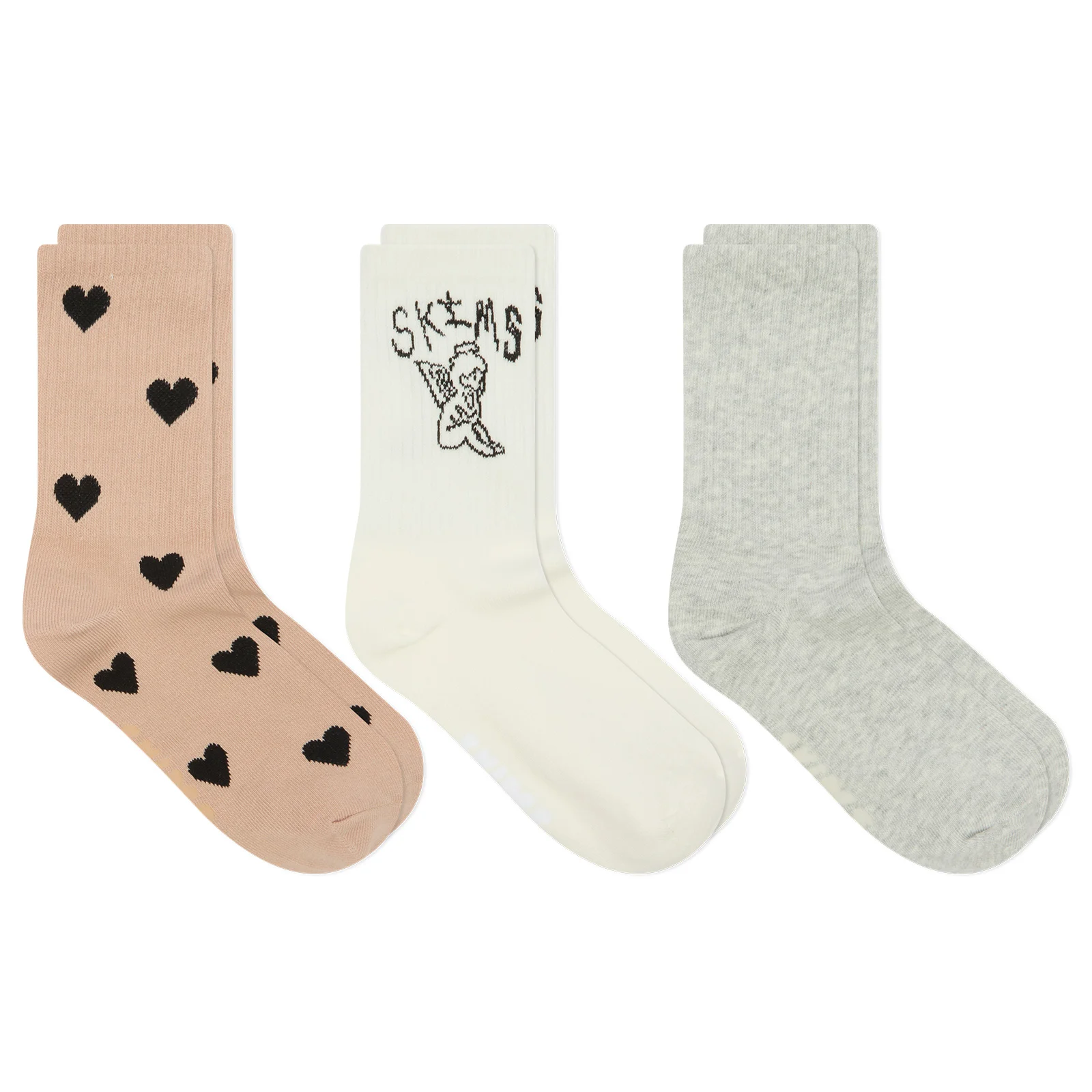 SKIMS Ribbed Crew Sock 3-Pack