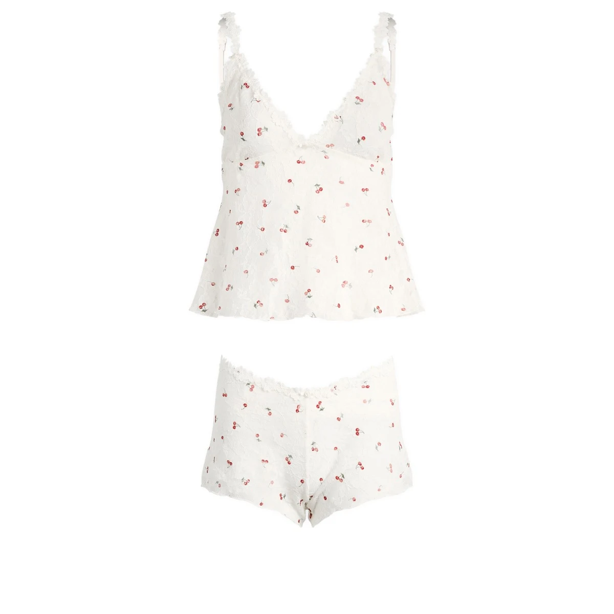 SKIMS Stretch Lace Triangle Cami & Short Set