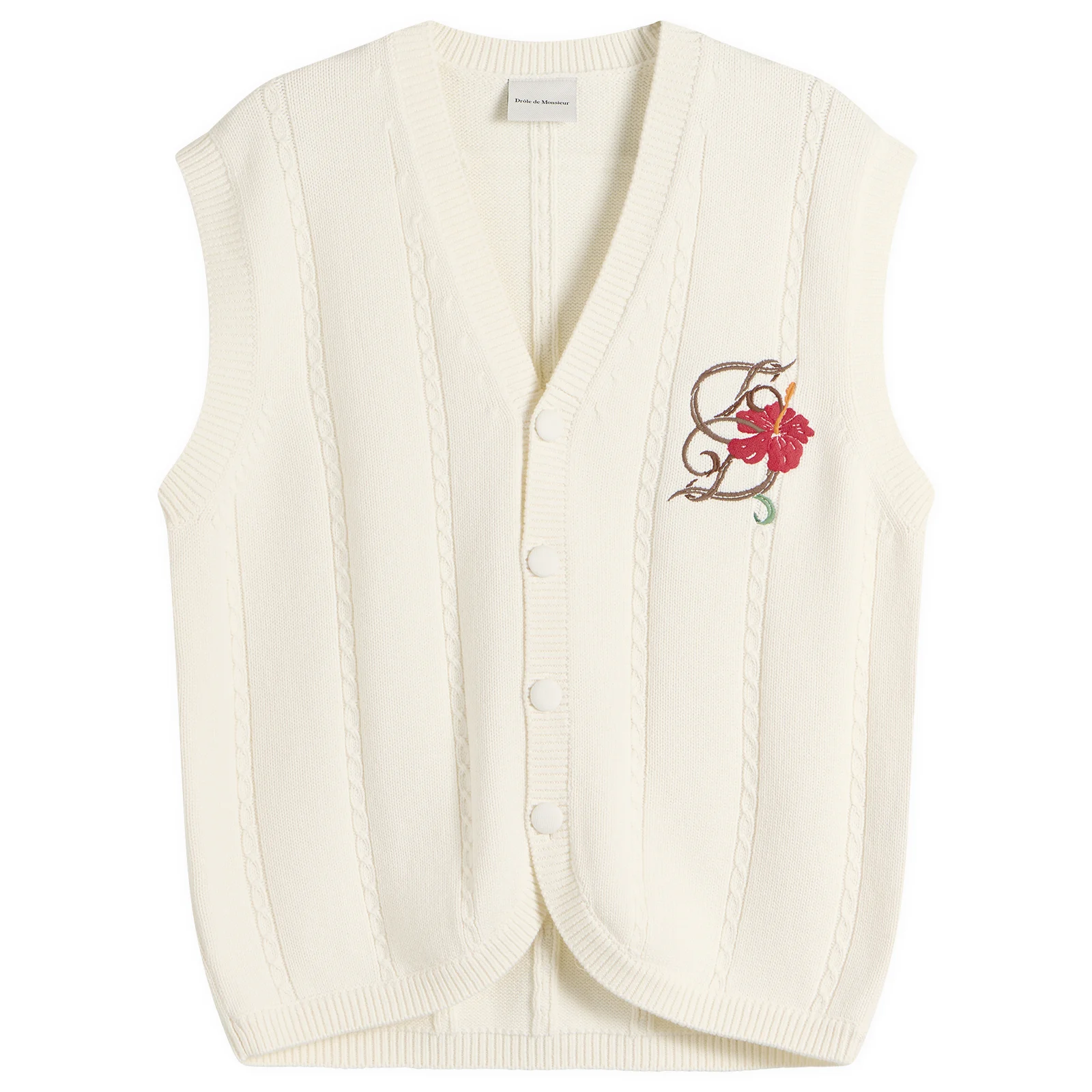 Drôle de Monsieur Havana Embroidered Cardigan
