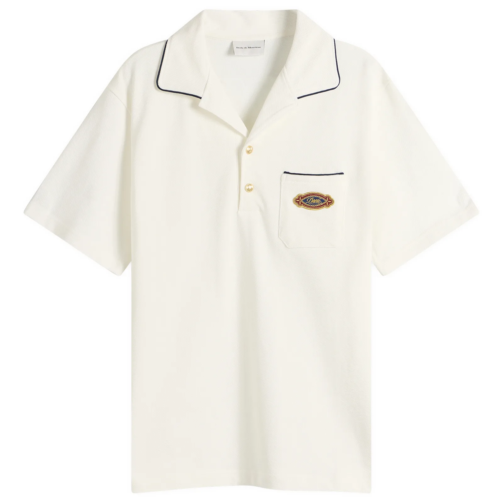 Drôle de Monsieur Open Collar Polo Shirt