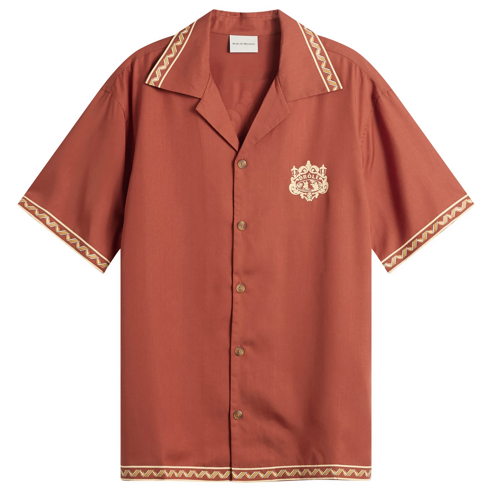 Drôle de Monsieur Embroidered Bowling Shirt