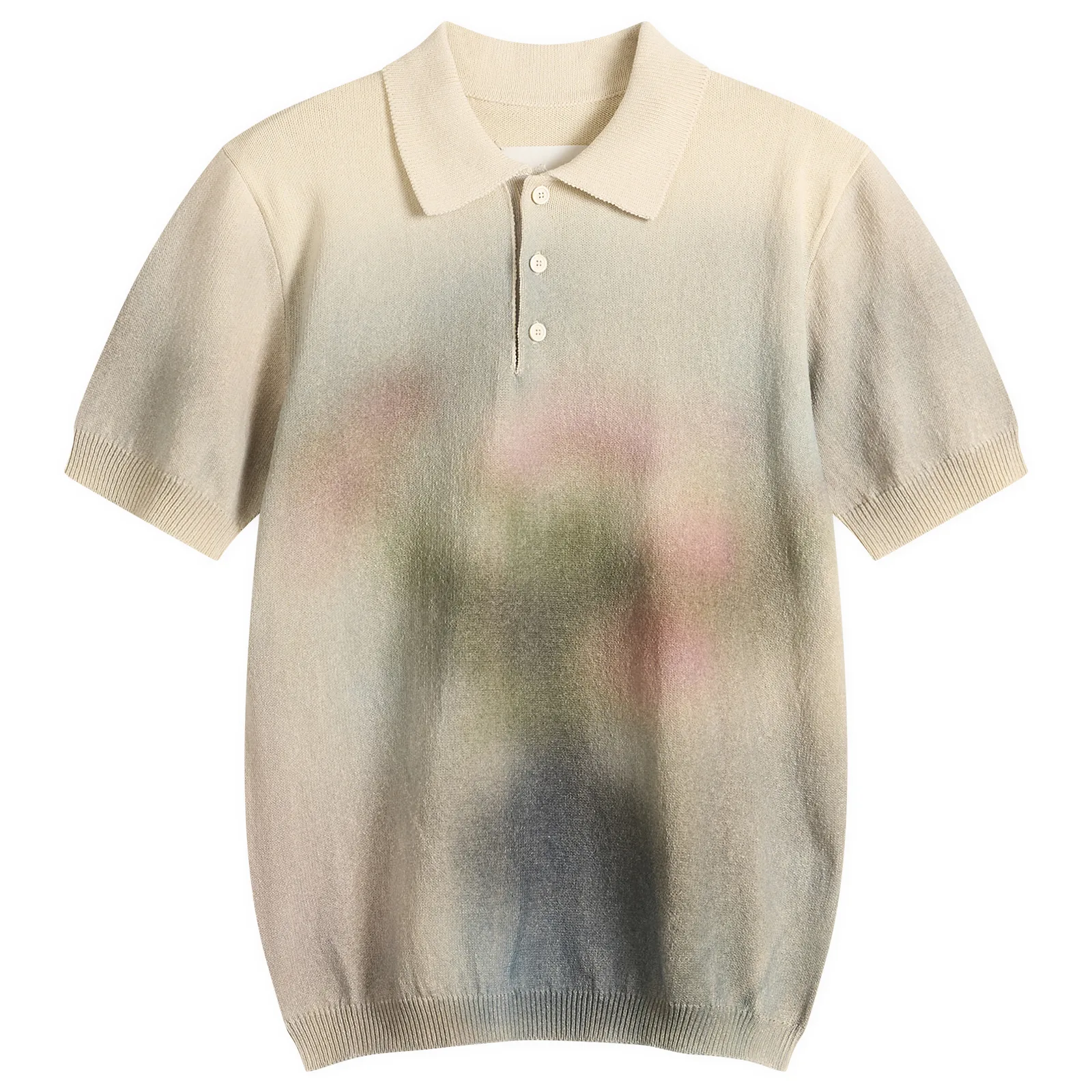 Maison Margiela Knitted Cotton Polo Shirt