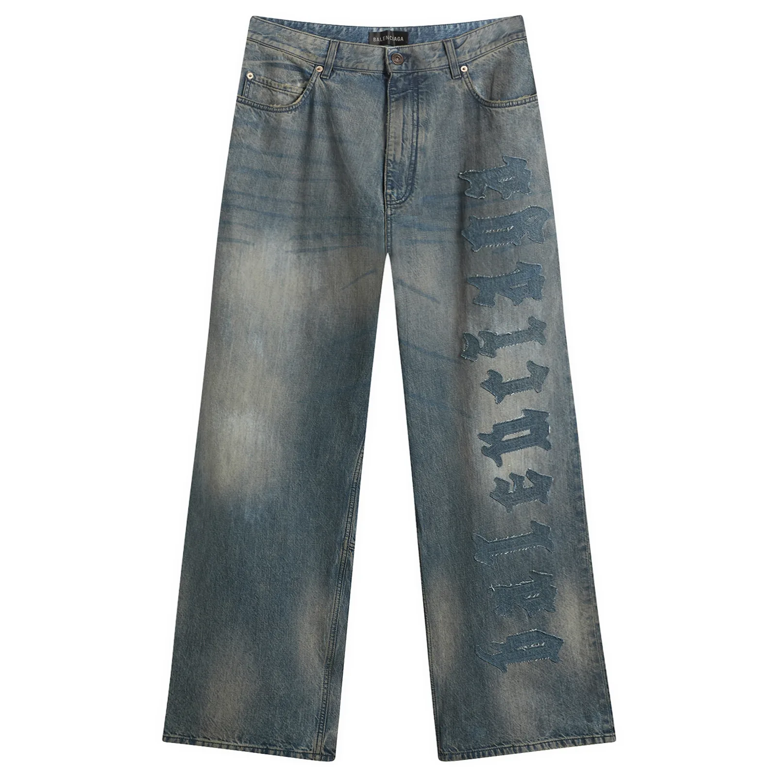Balenciaga Patch Logo Baggy Jeans