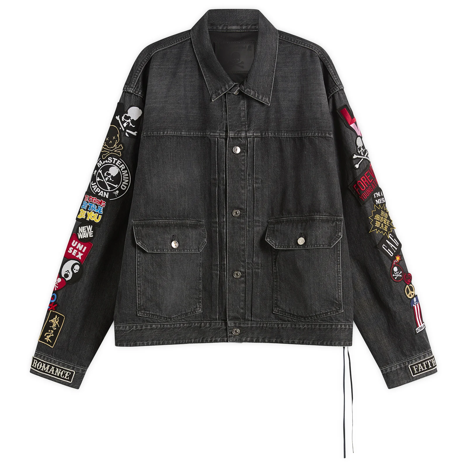 MASTERMIND WORLD Patched Denim Jacket