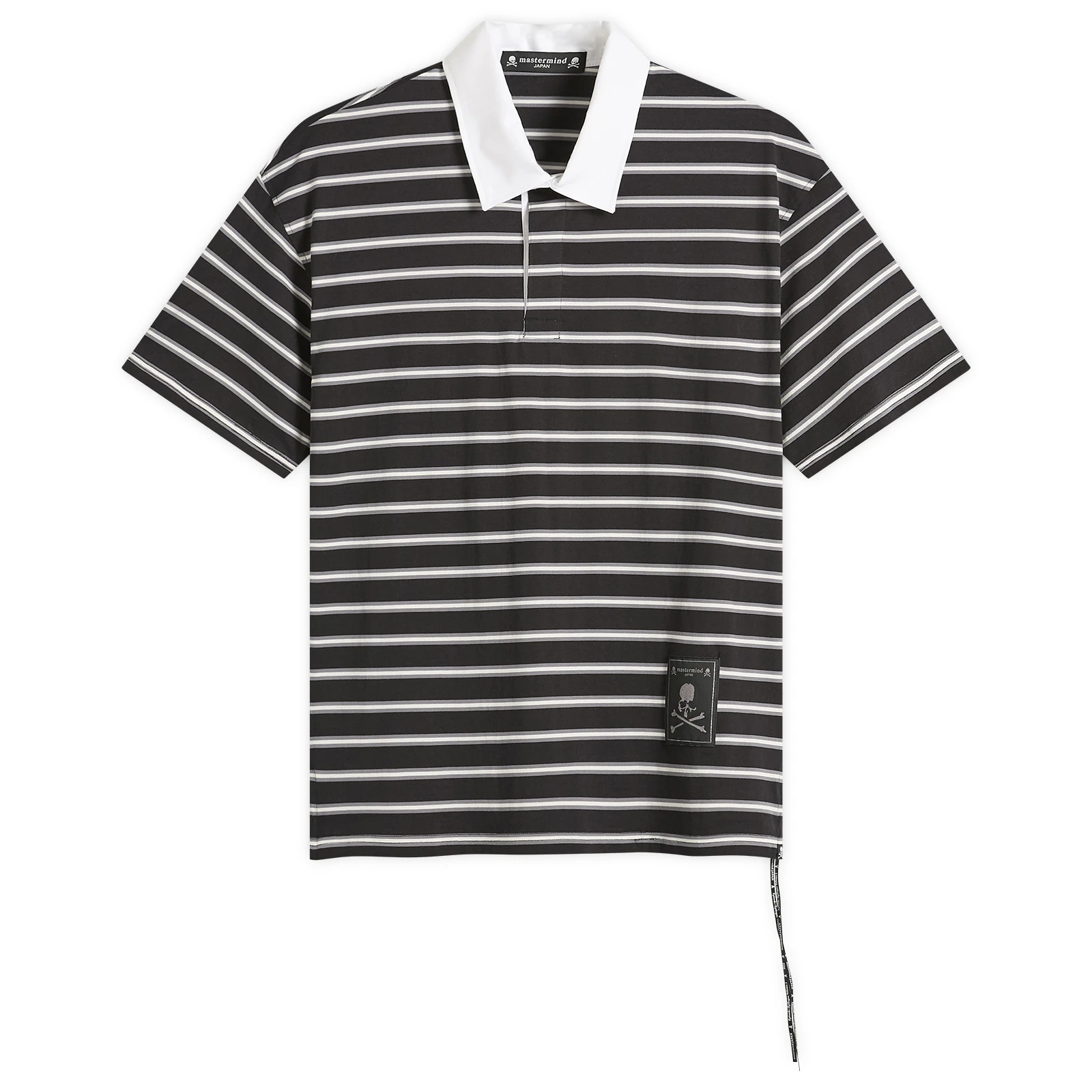 MASTERMIND WORLD Fine Gauge Stripe Ss Rugby Shirt