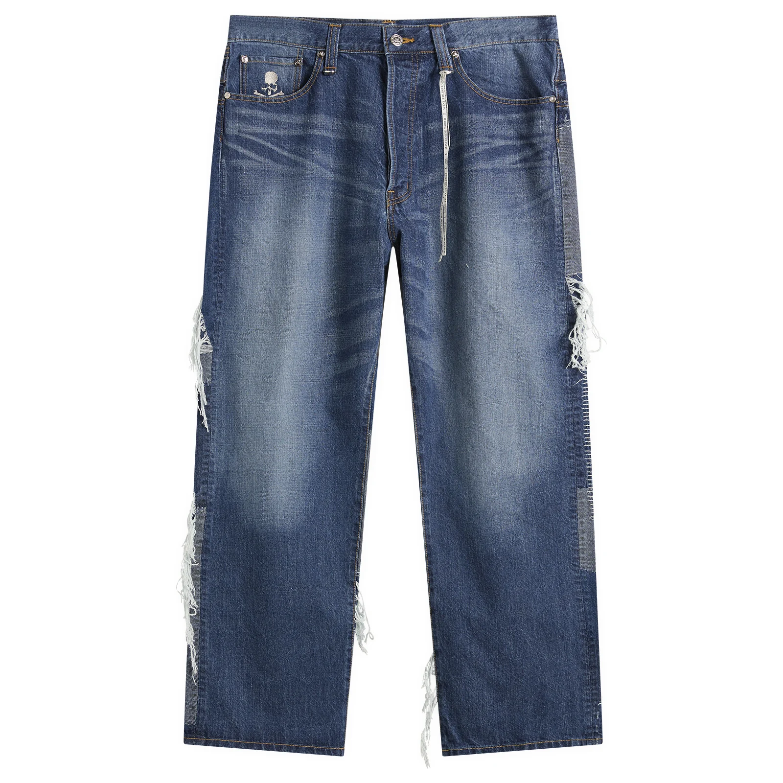 MASTERMIND WORLD Patchwork Jacquard Straight Denim Pants