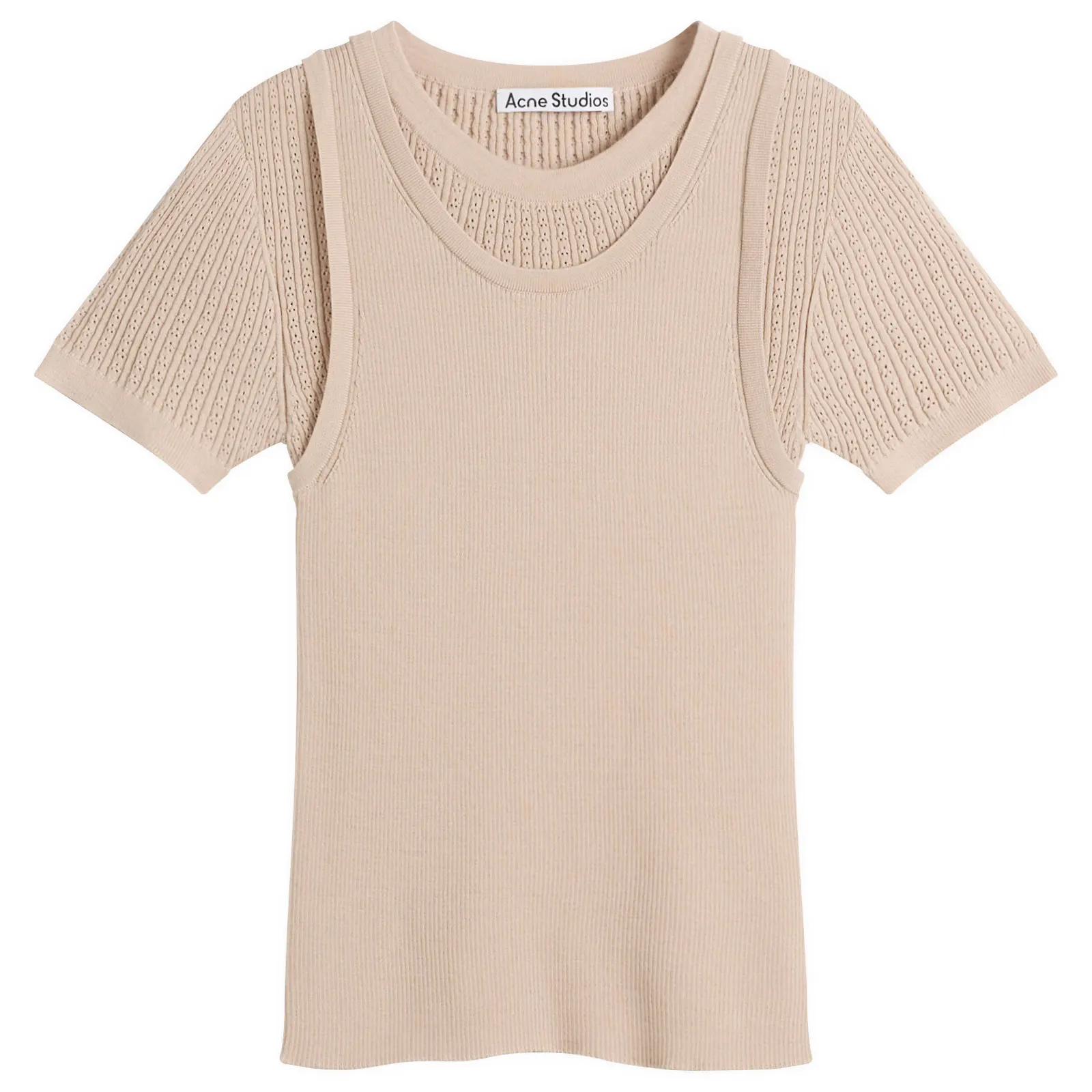 Acne Studios Kred Thin Ribs Layered T-Shirt