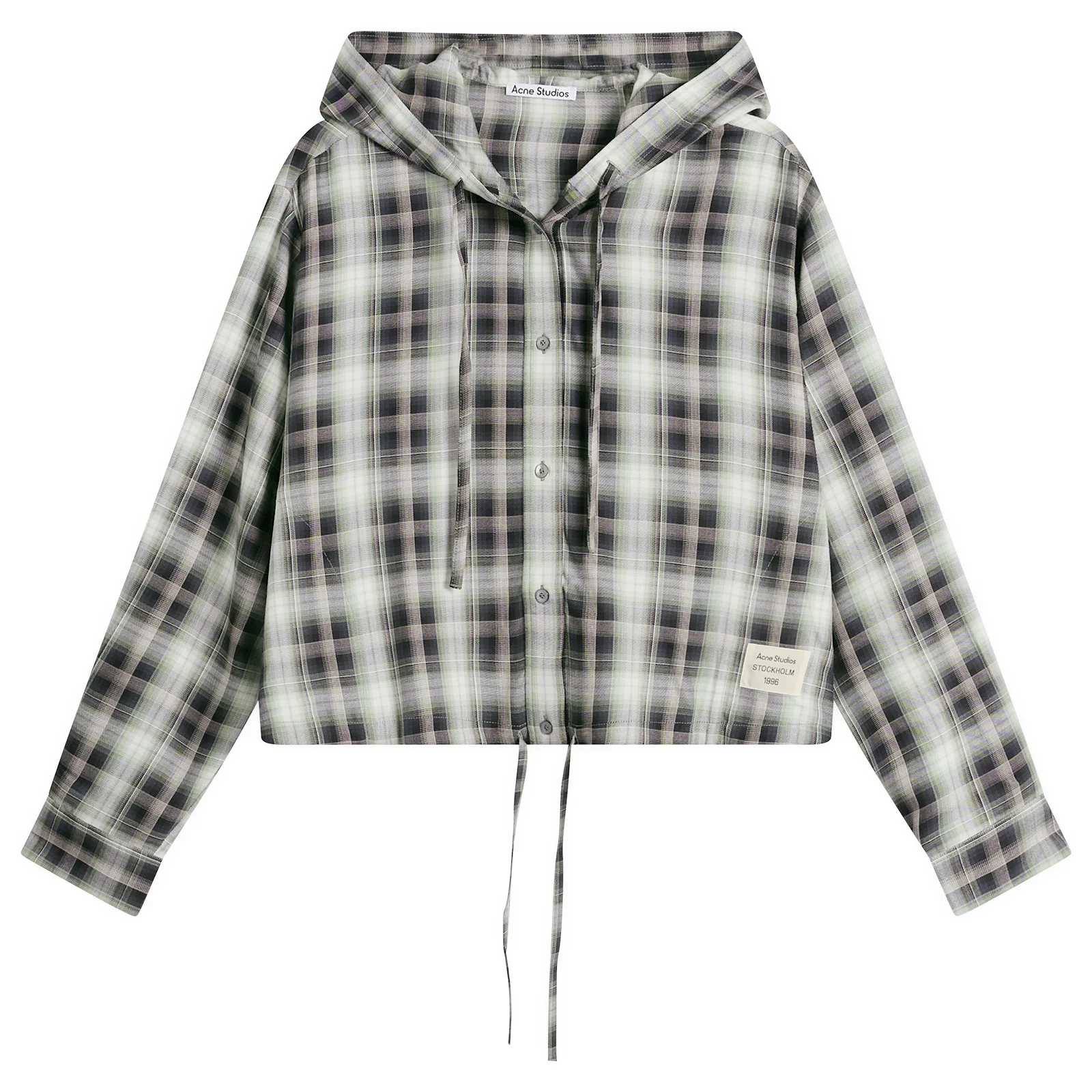 Acne Studios Sip Check Flannel Hooded Shirt