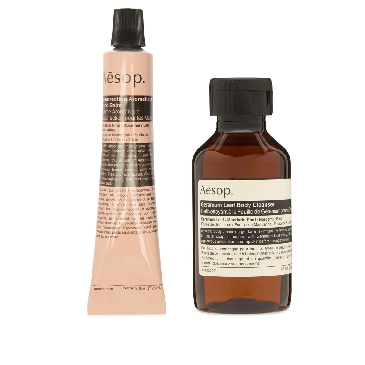 Aesop Greetings in the Guestrooms Hand & Body Duo