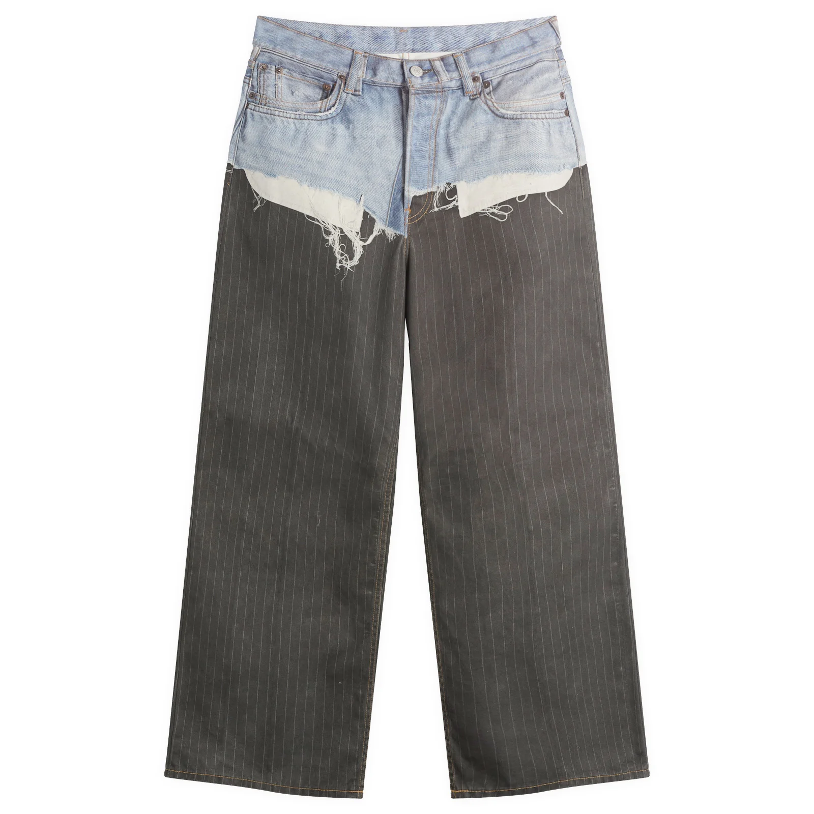 Acne Studios 1981 Trompe l’oeil Pinstripe Print Jeans