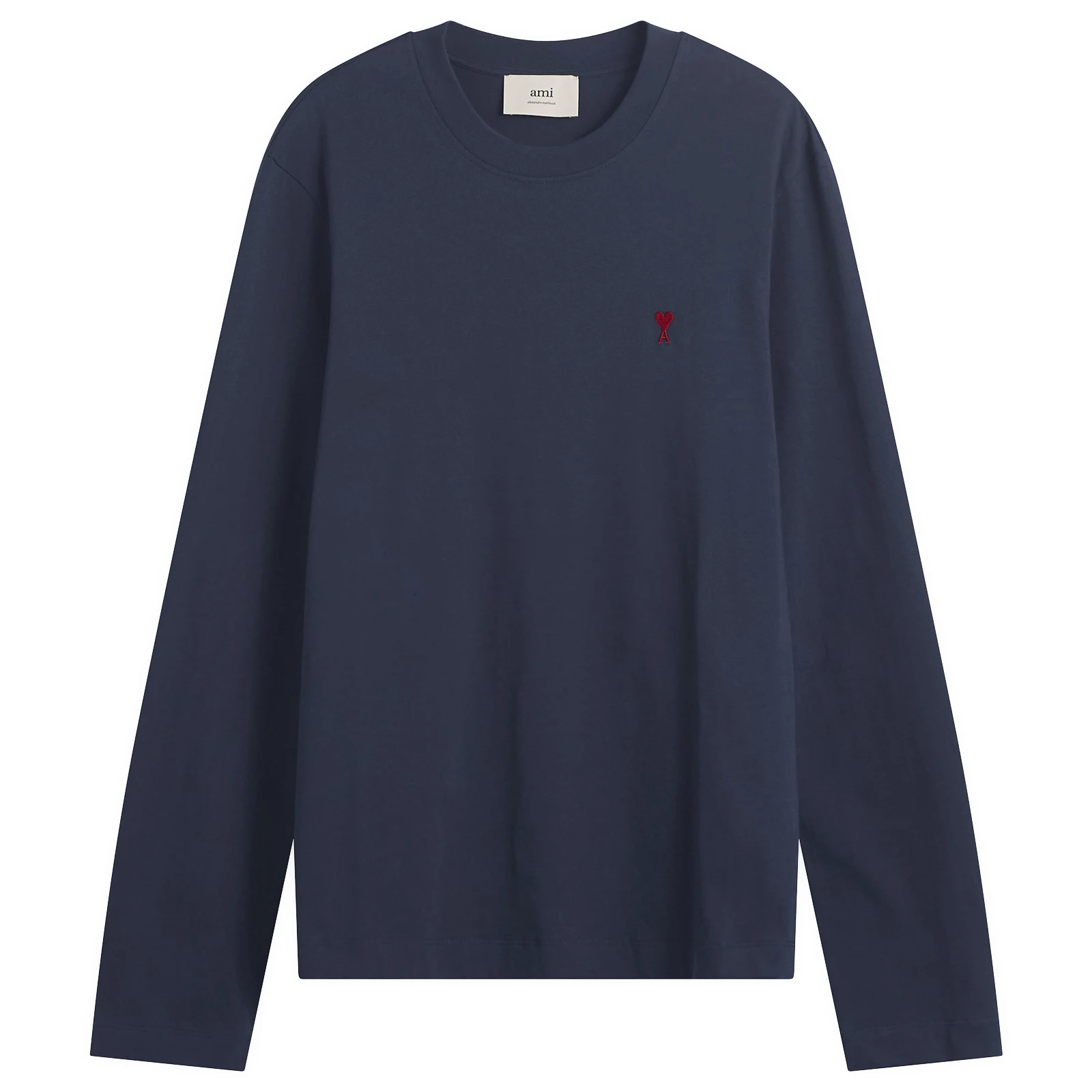 AMI Paris Red Ami De Coeur Long Sleeve T-Shirt