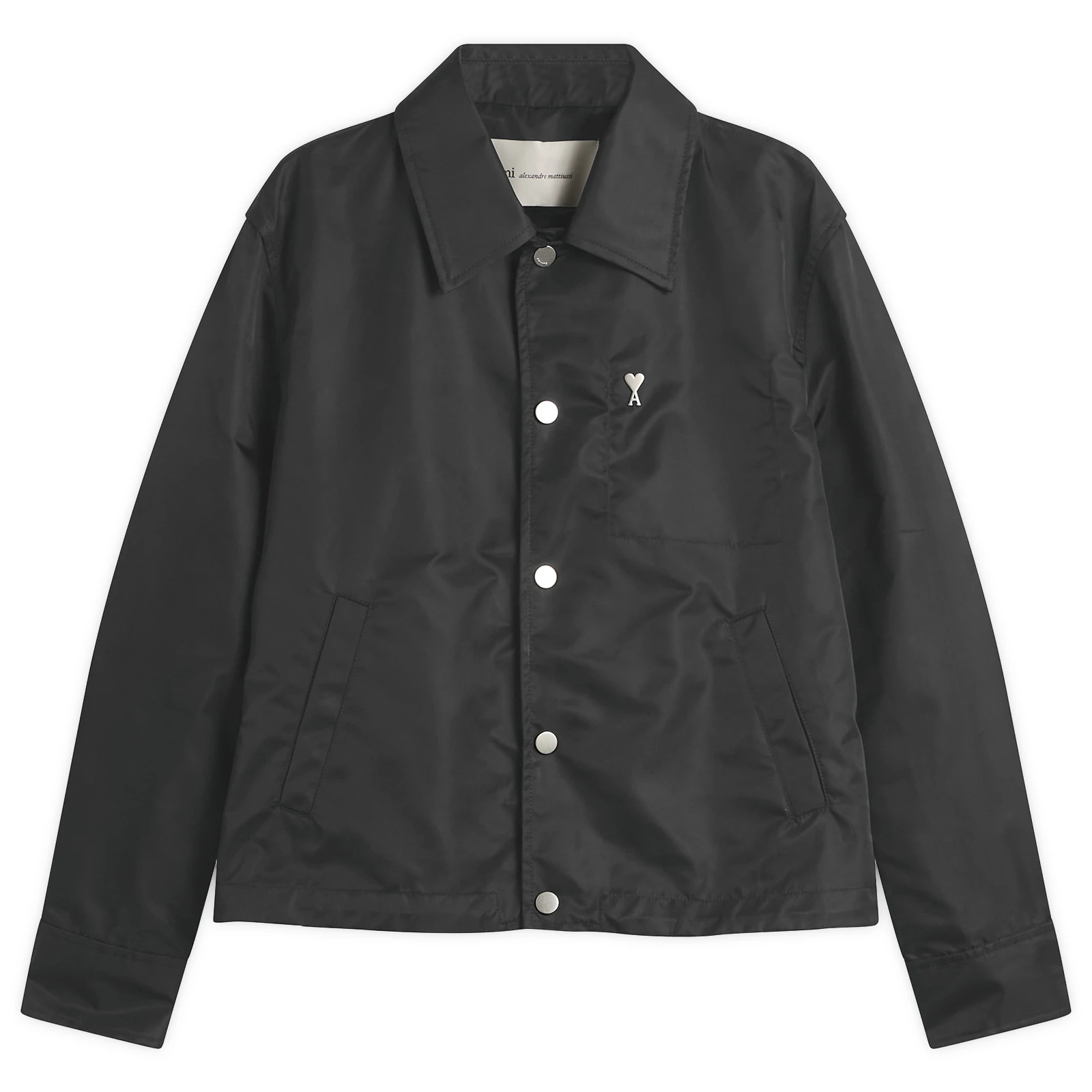 AMI Paris Denim Jacket With Ami De Coeur Stud