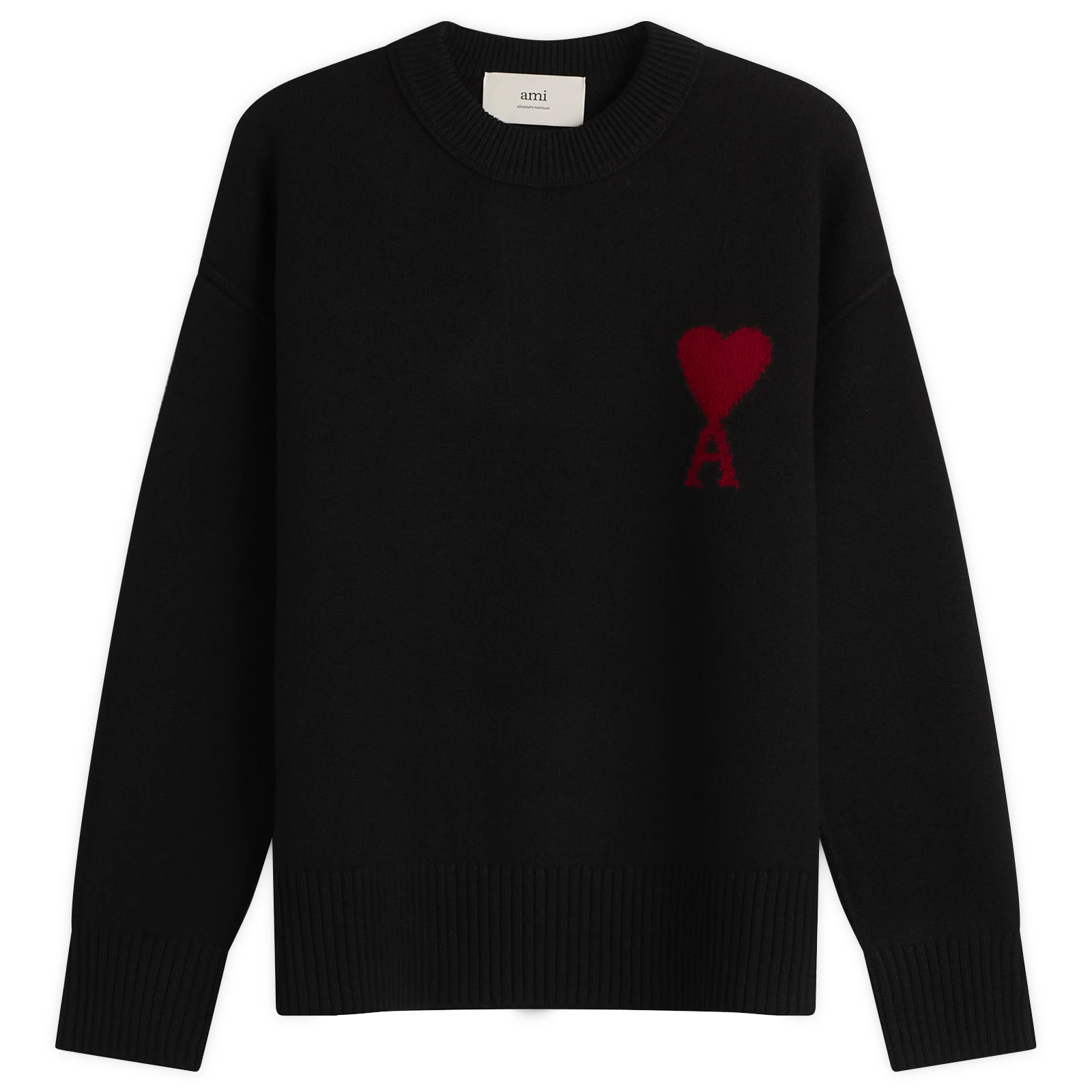 AMI Paris Crewneck Sweater With Contrasted Ami De Coeur