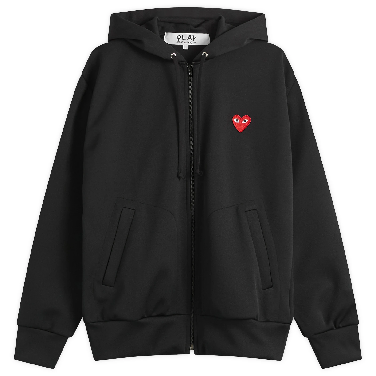 Comme des Garçons Play Red Emblem Zip Hoodie