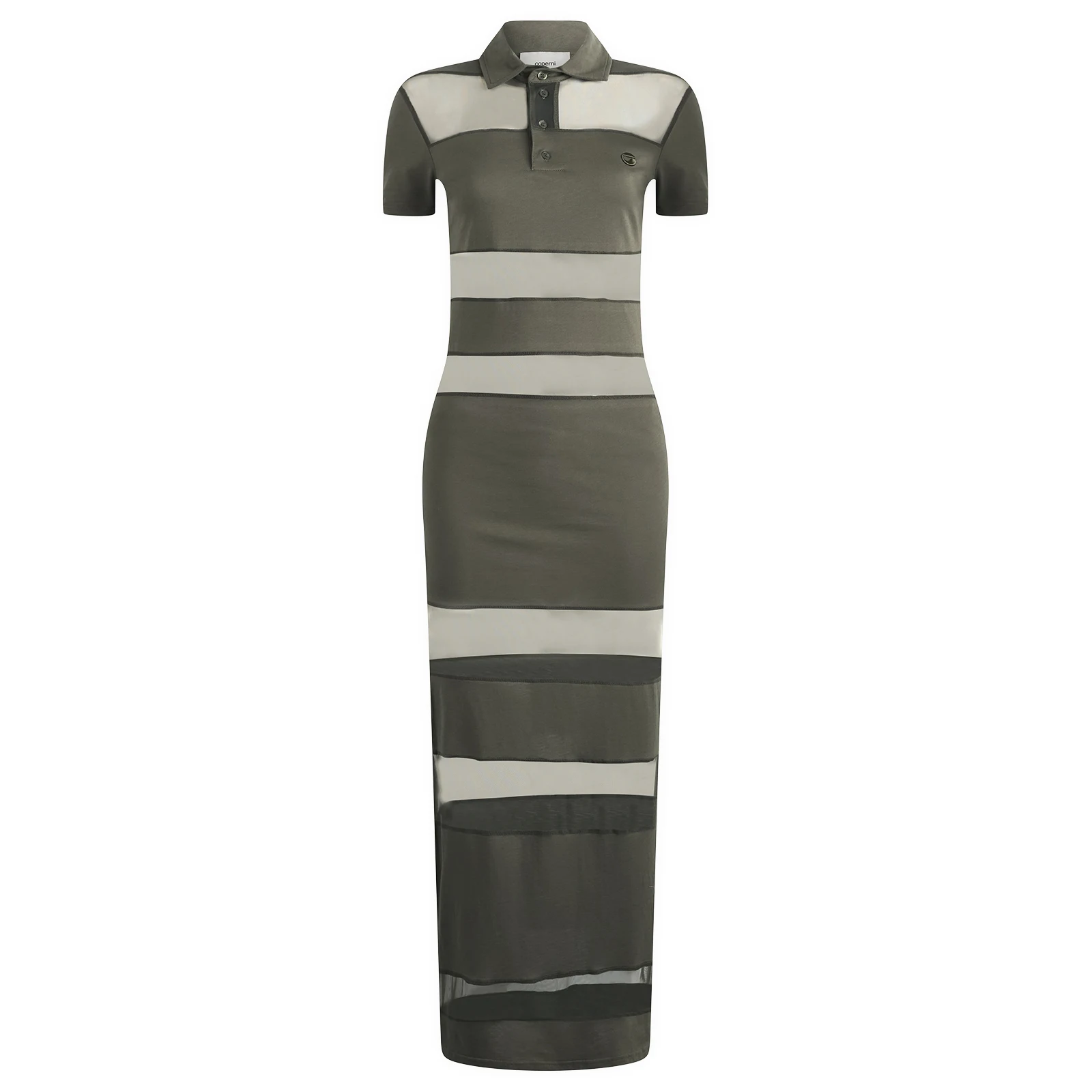 Coperni Striped Sheer Polo Dress