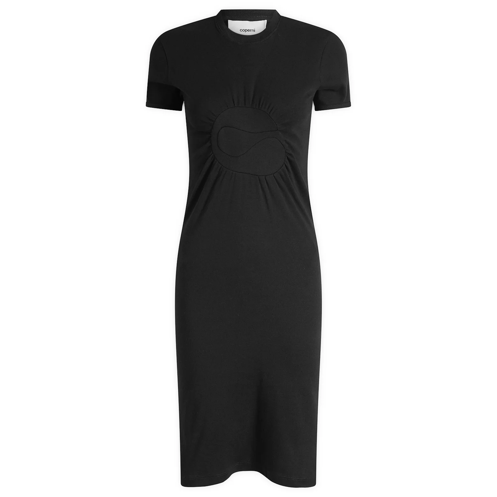Coperni C-Logo Gathered Mini Dress