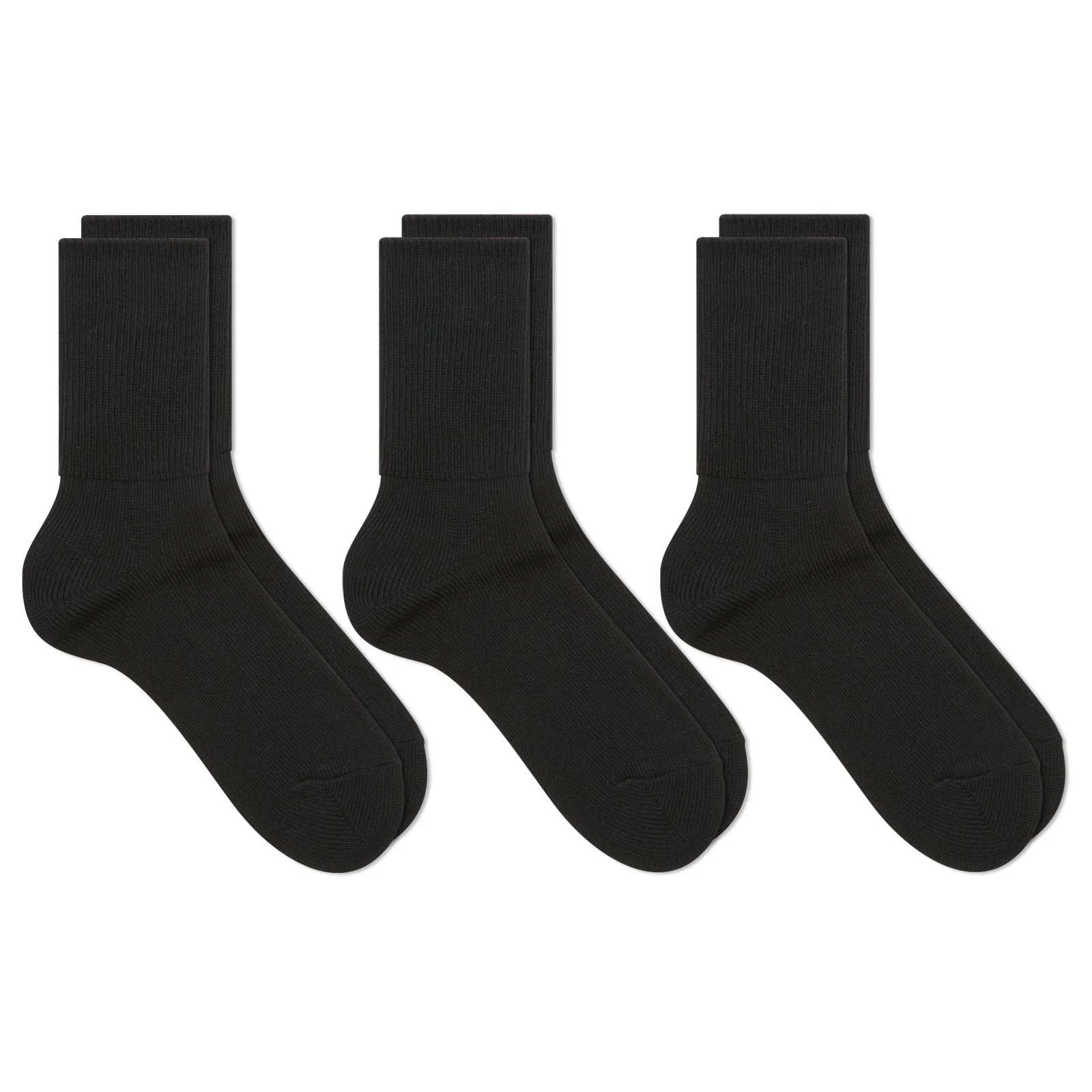 RoToTo Organic Daily Ribbed Crew Sock - 3 Pack