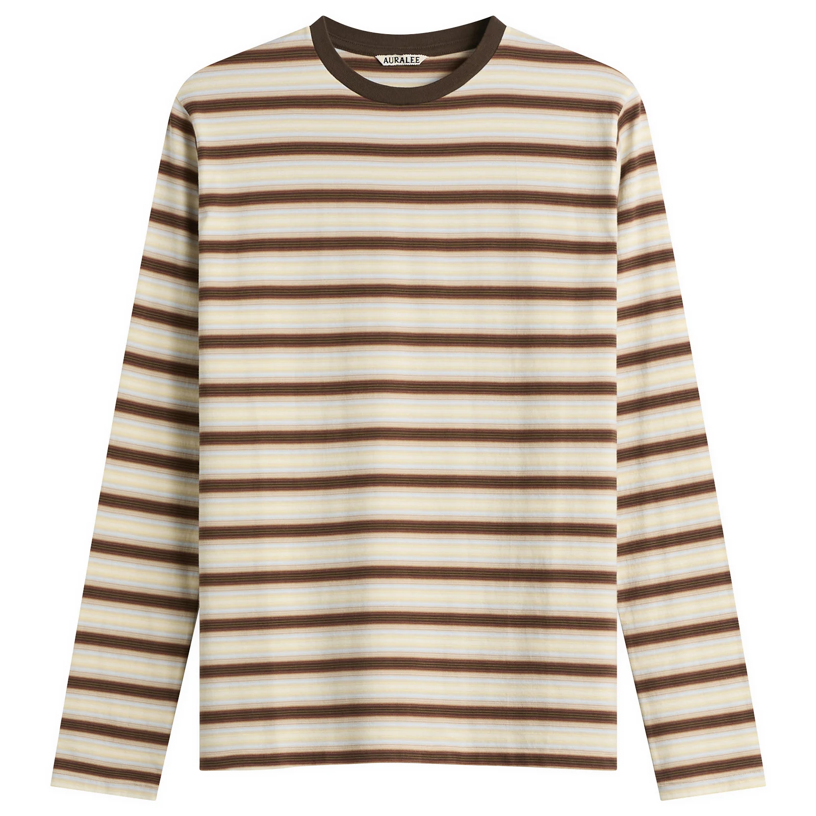 Auralee Gradient Stripe Long Sleeve T-Shirt