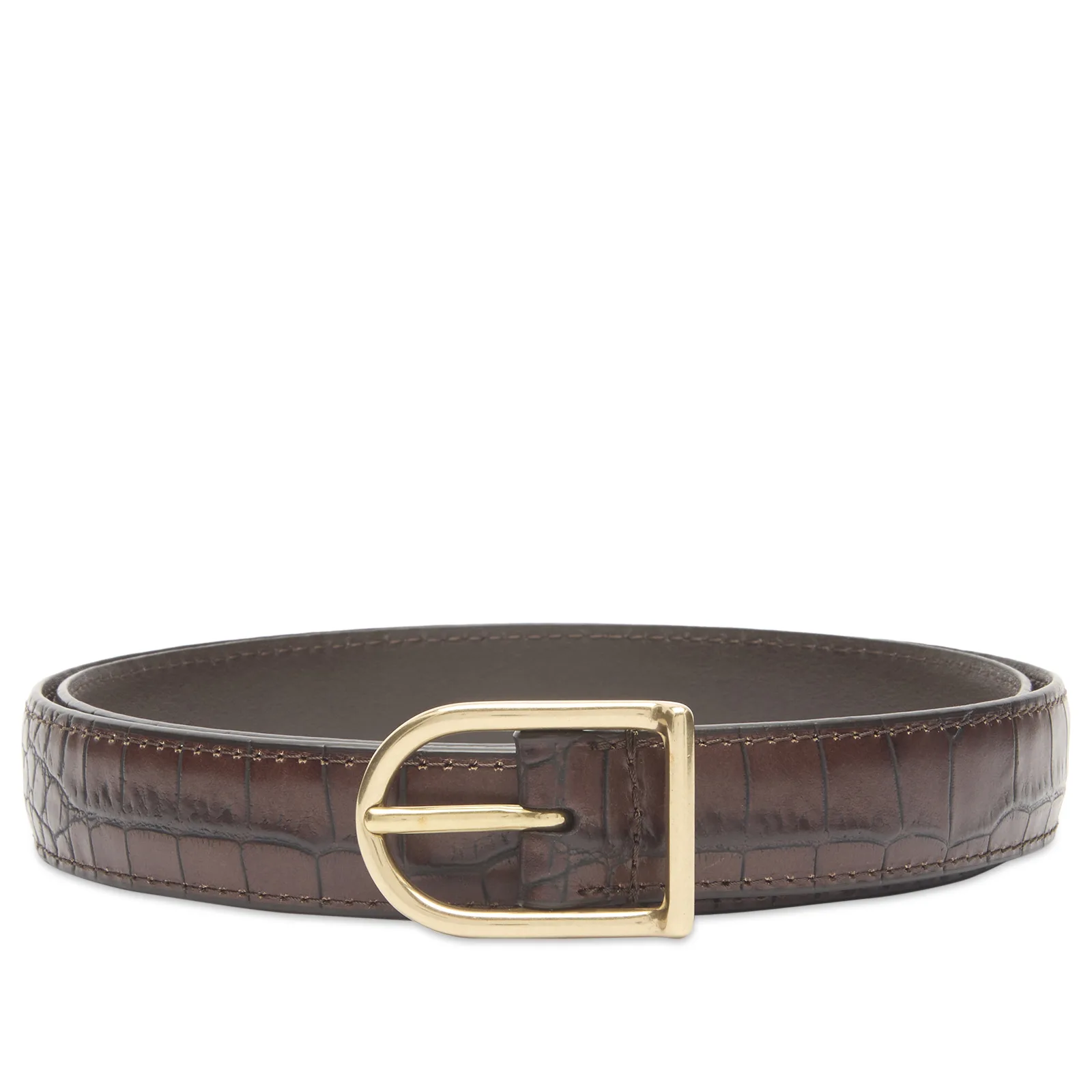 Andersons Slim Alligator Print Leather Belt