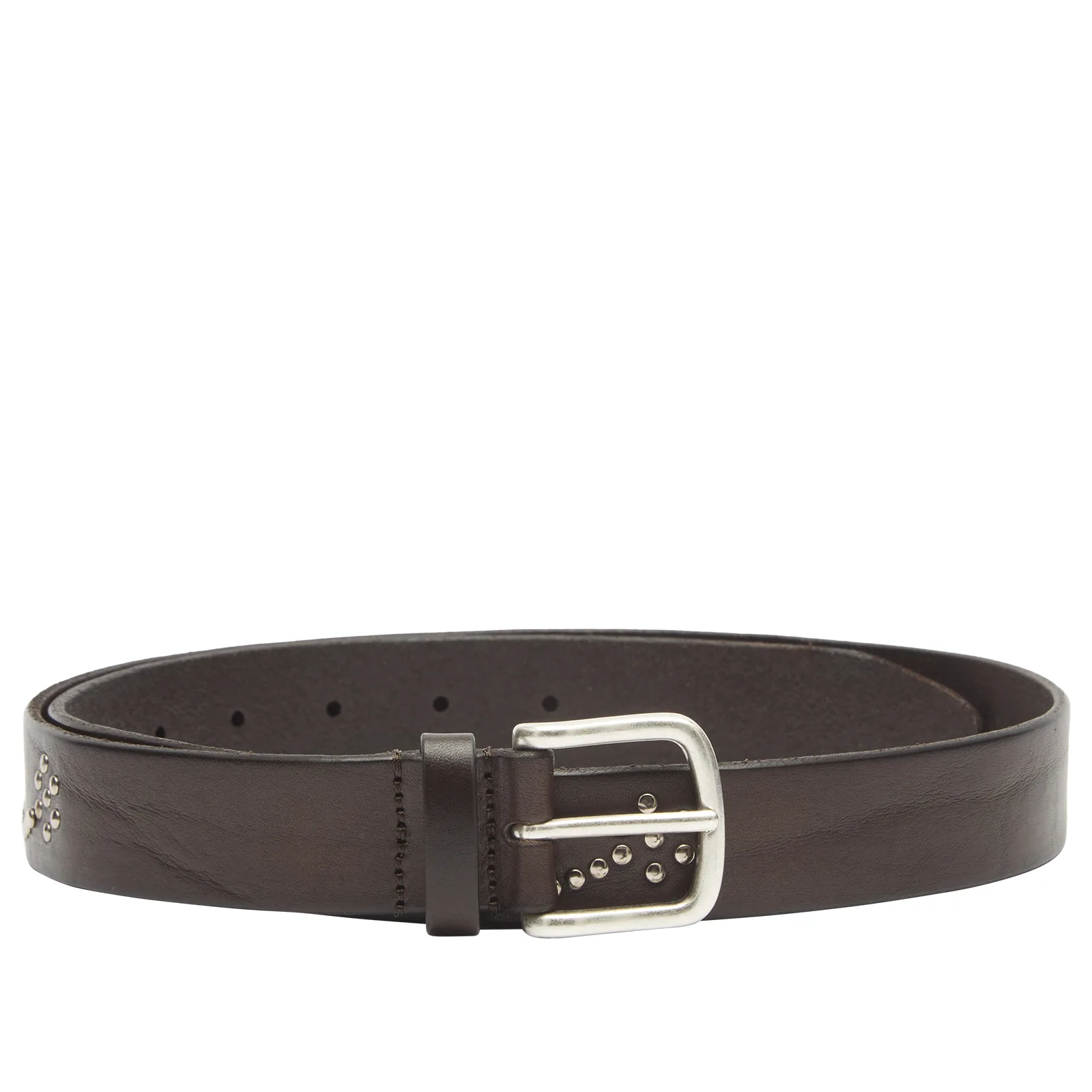 Andersons Narrow Stud Trimmed Leather Belt