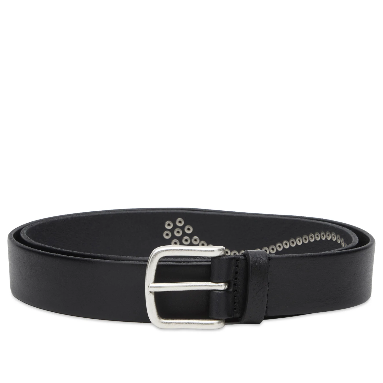 Andersons Narrow Stud Trimmed Leather Belt