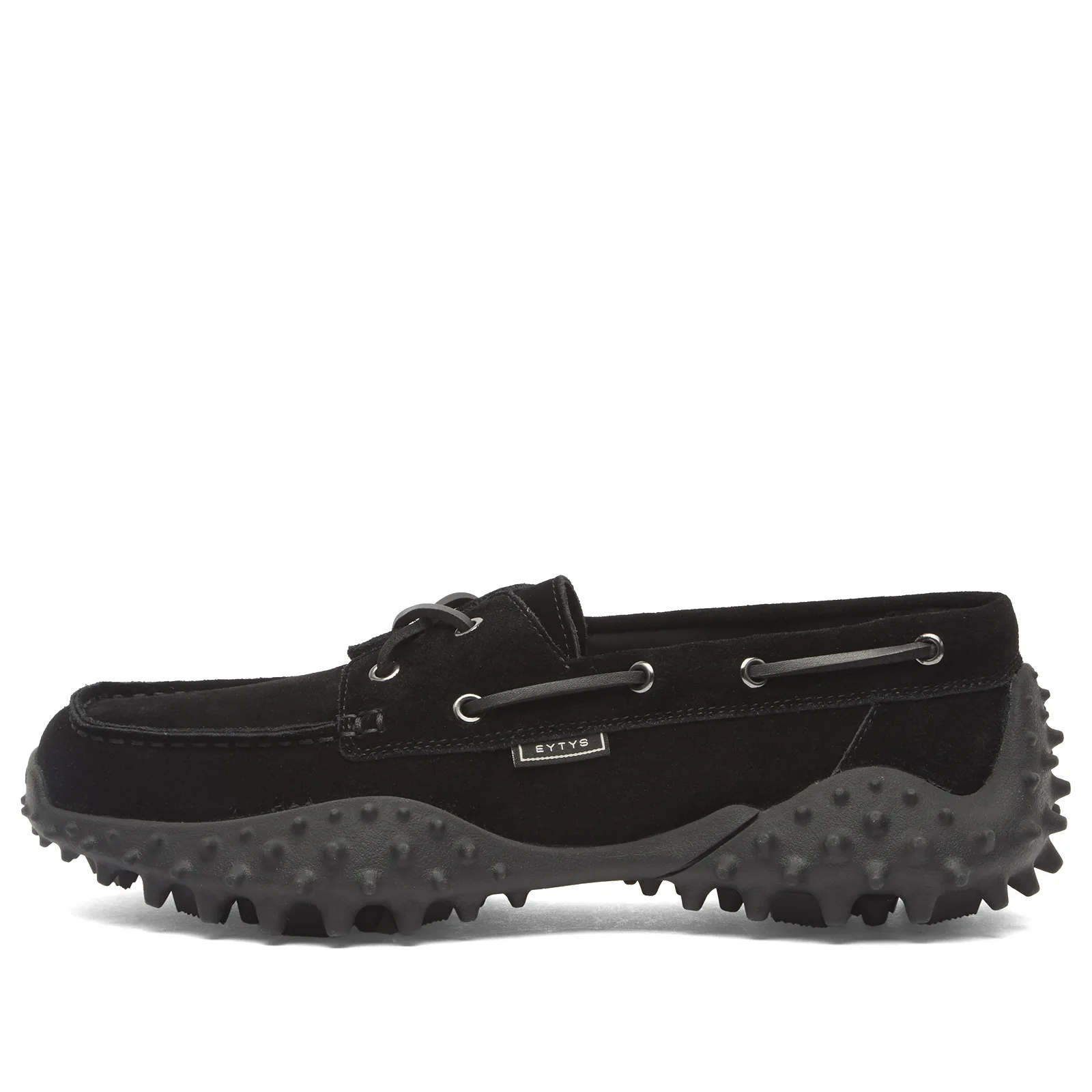 Eytys Mistral Black Suede Boat Shoes