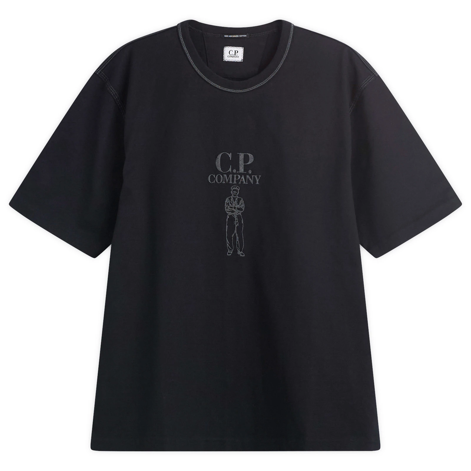 C.P. Company 30/2 Embroidered British Sailor Logo T-Shirt