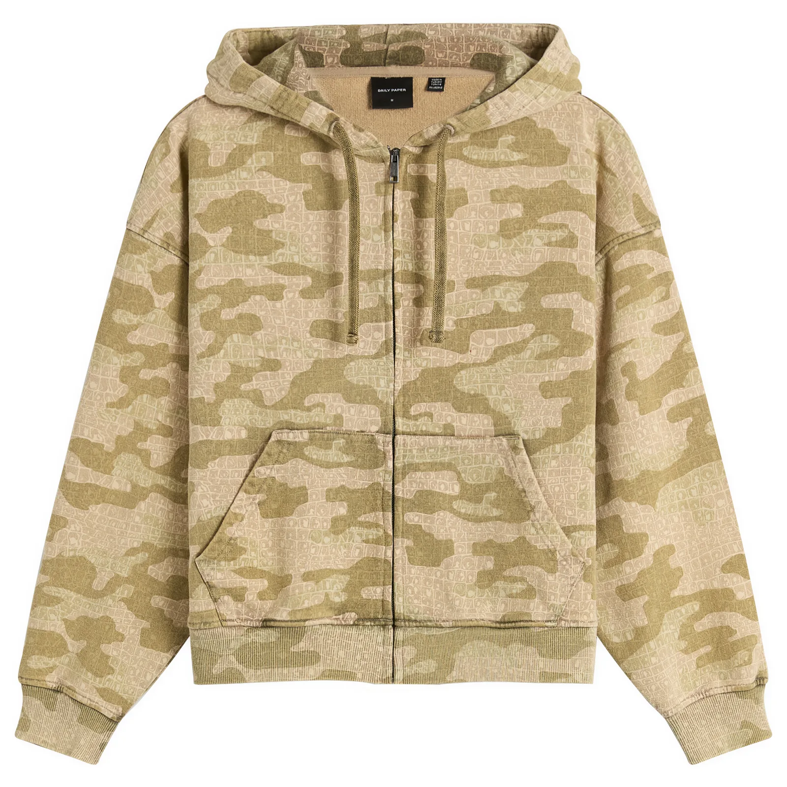 Daily Paper Boxy Camo Zip Hoodie