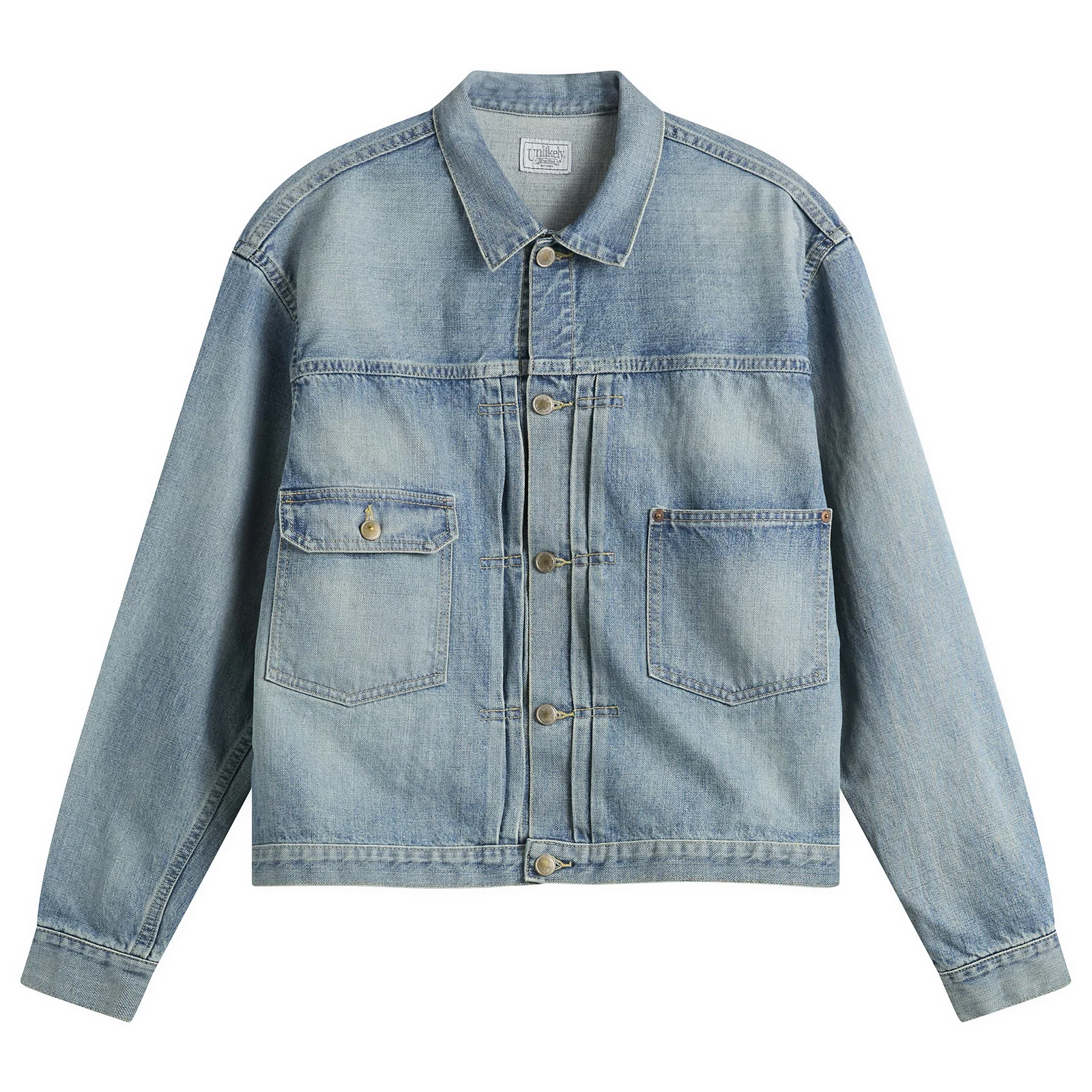 Unlikely Dry Goods Time Travel Denim Trucker Jacket
