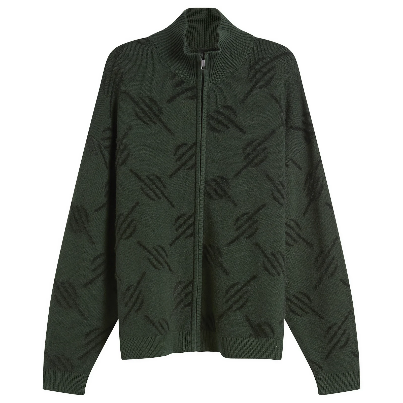 Daily Paper Monogram Knit Zip Cardigan
